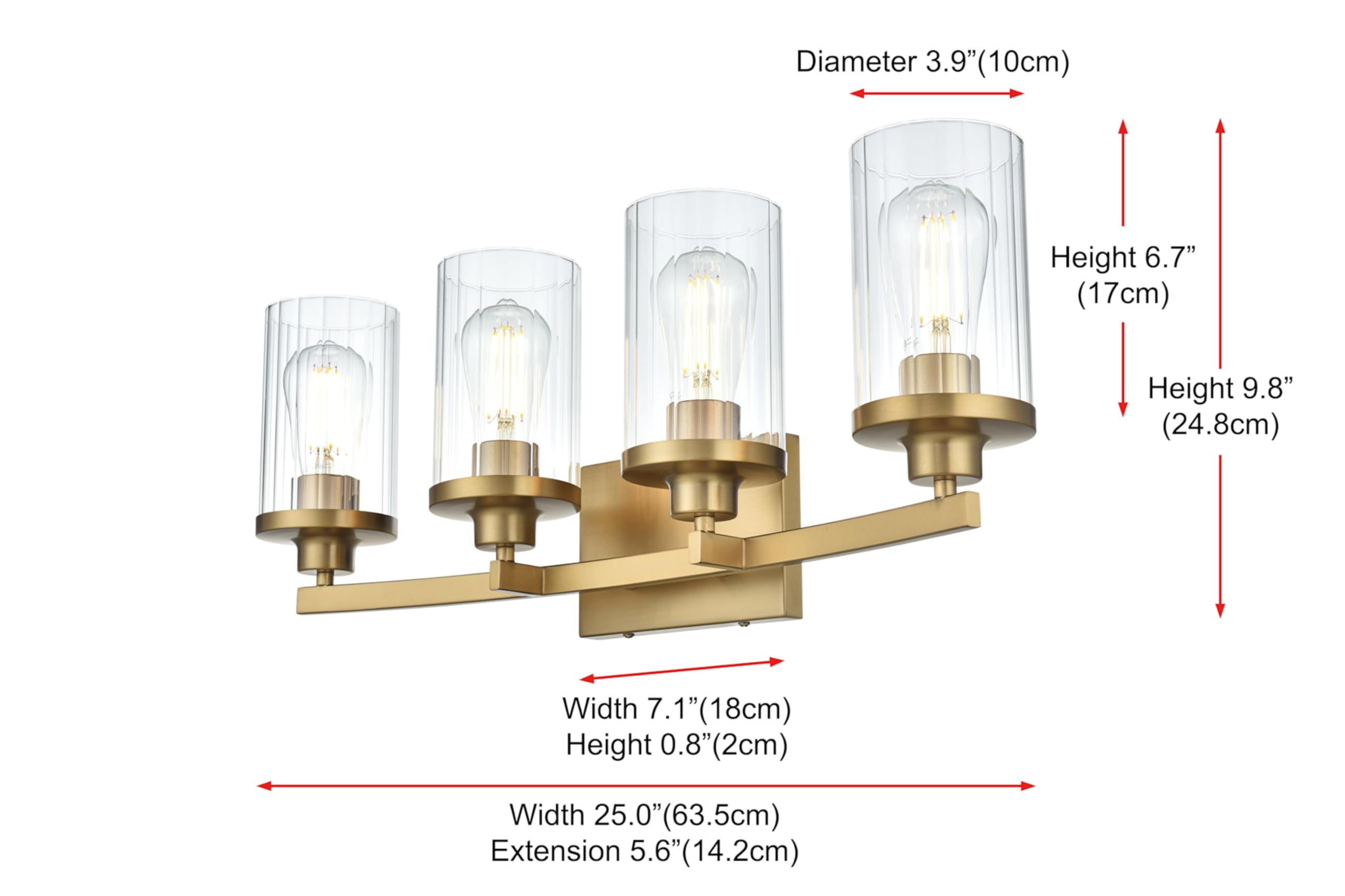 Open Box - Elegant Lighting LD7316W25CH - Bathroom Fixtures Indoor Lighting