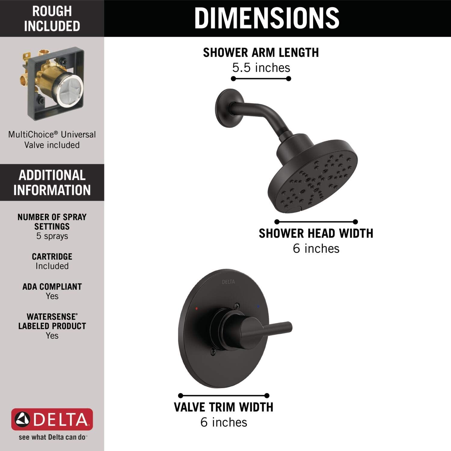 Open Box - Delta 142749-BL - Shower Only Showers