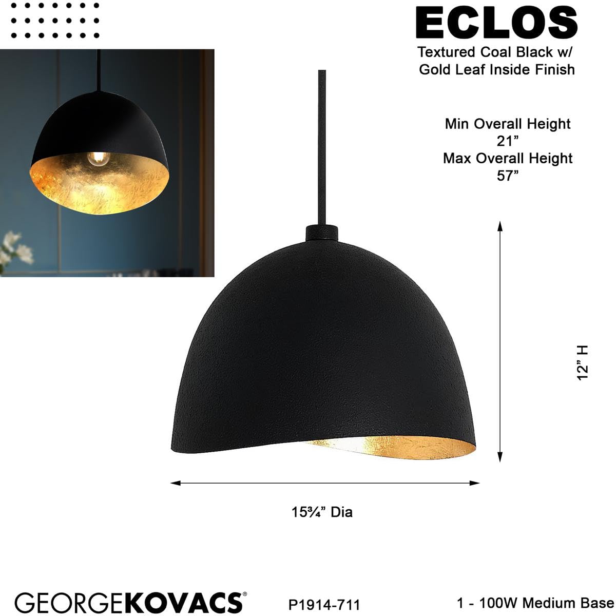 Open Box - Kovacs P1914-711 - Pendants Indoor Lighting