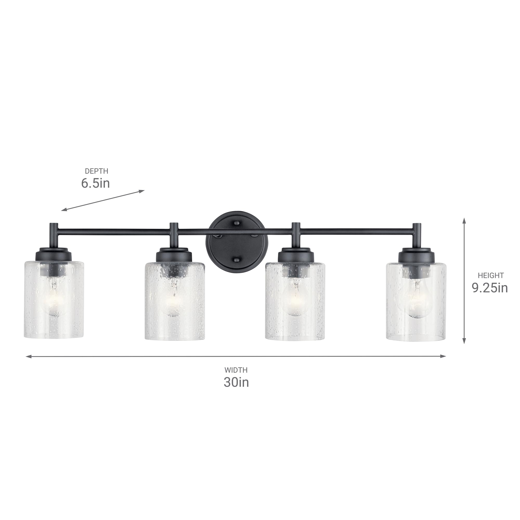 Open Box - Kichler 45887BK - Bathroom Fixtures Indoor Lighting