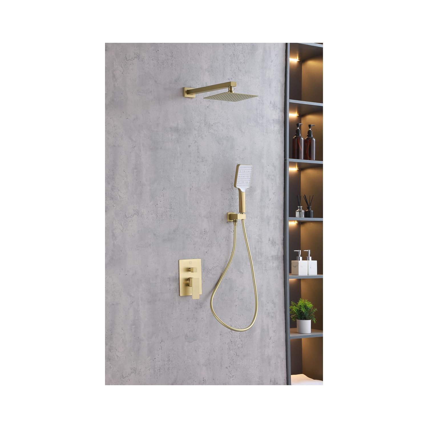 Open Box - Elegant Lighting FAS-9003BGD - Shower Only Showers