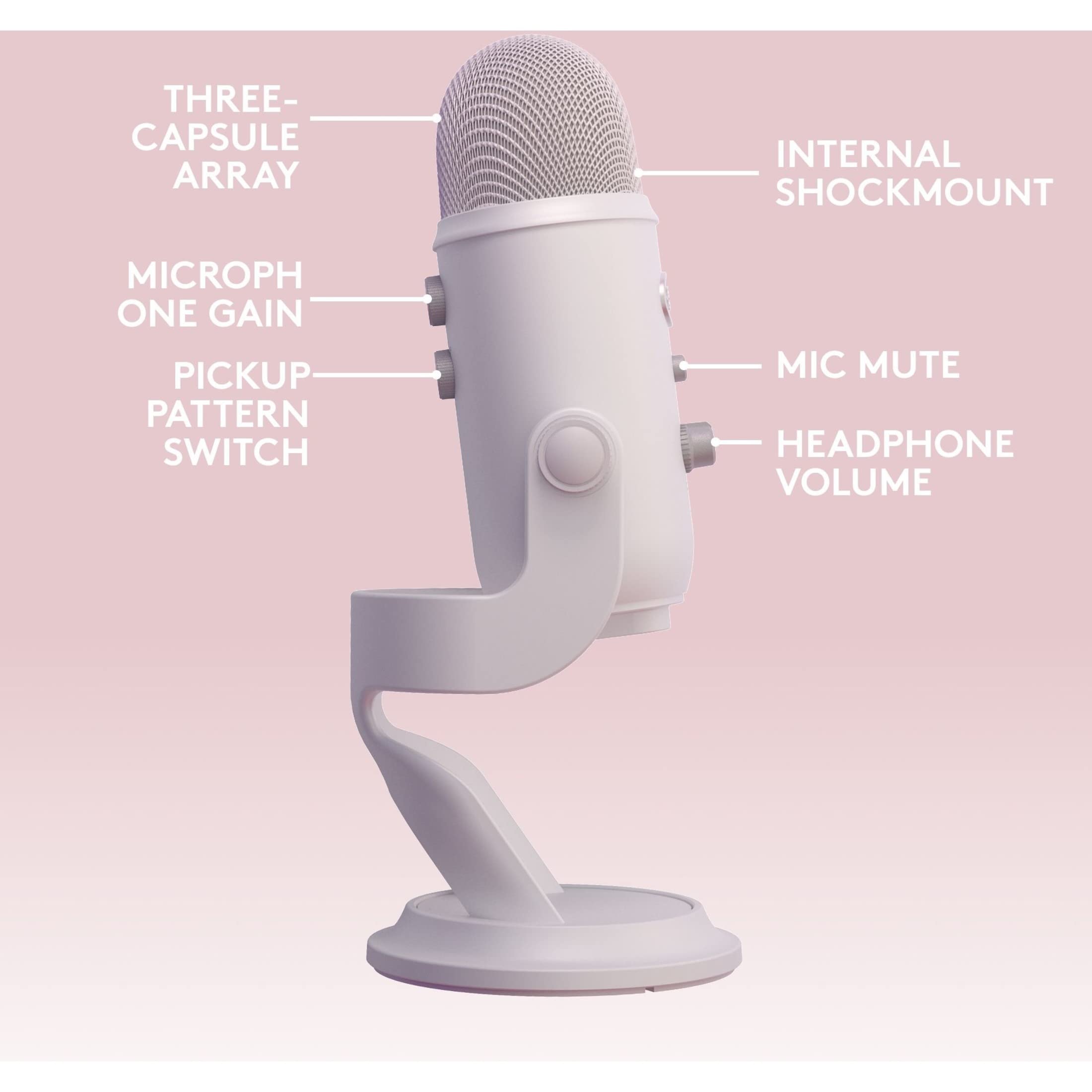 Refurbished - Blue Yeti USB Mic-OFF WHITE-USB- 988-000529