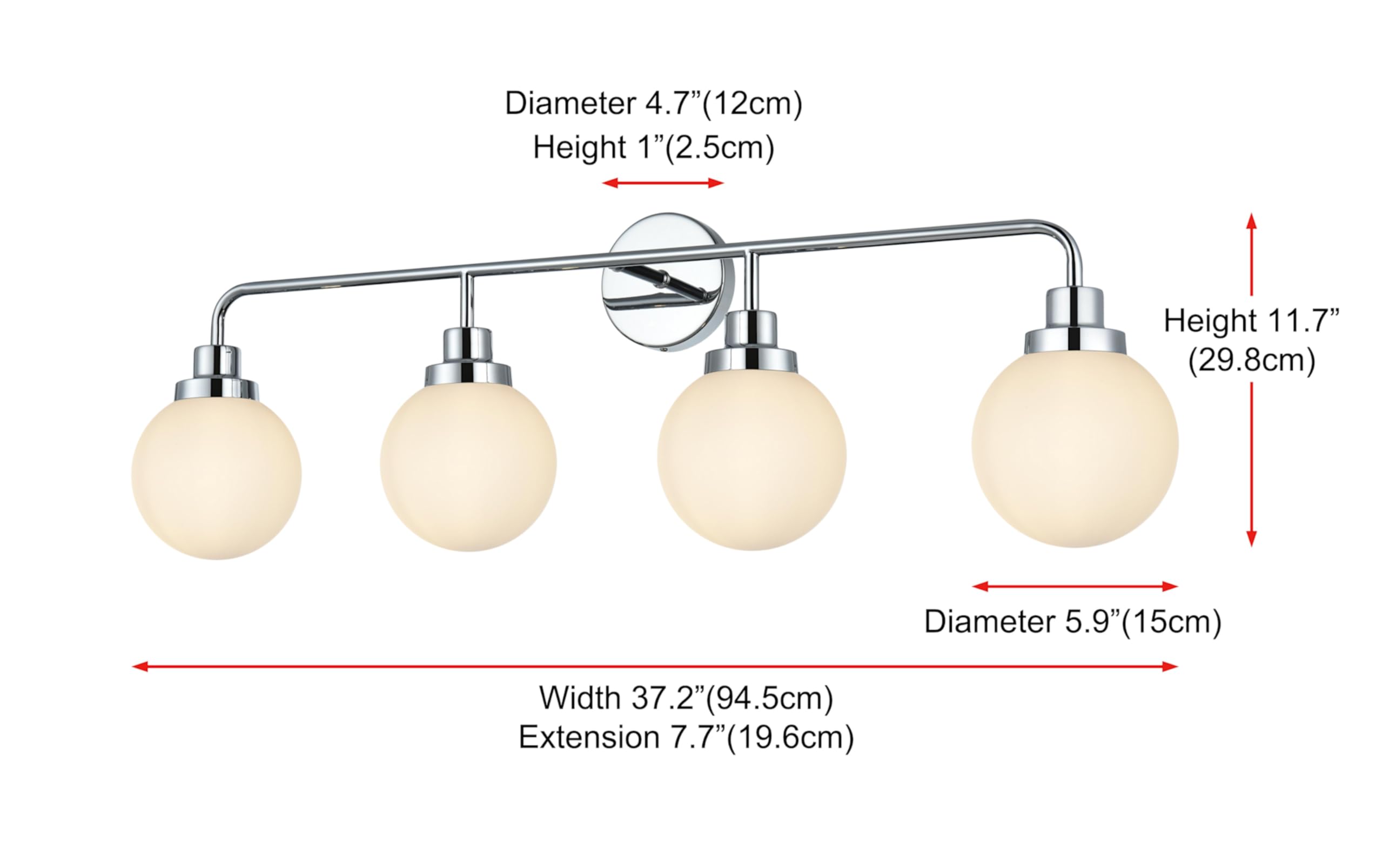 Open Box - Elegant Lighting LD7036W38SG - Bathroom Fixtures Indoor Lighting