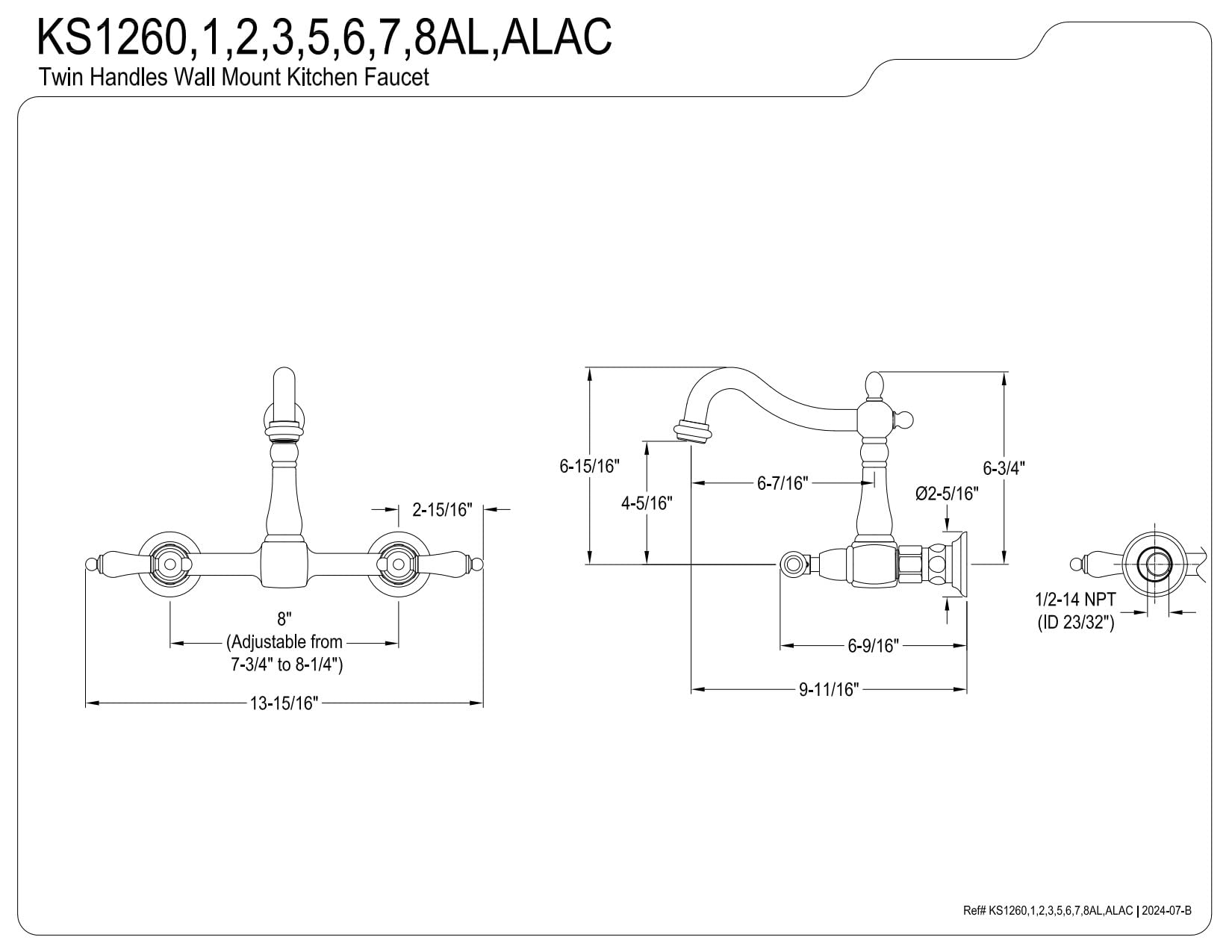 Open Box - Kingston Brass KS1265AL - Kitchen Faucet