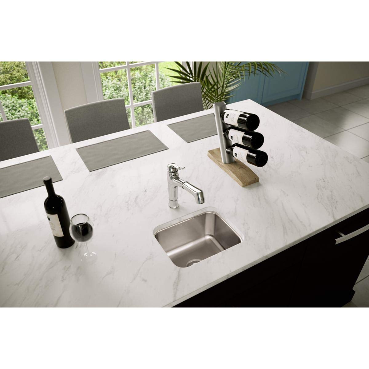 Open Box - Elkay ELUH129 Gourmet Lustertone 14-1/2" x 11-3/4" Single Basin Undermount Kitchen Sink with 7" Depth