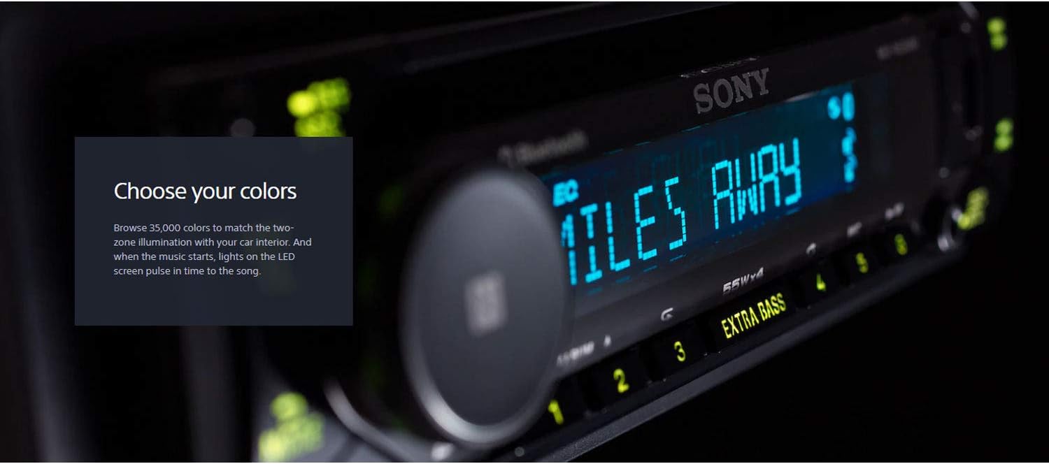 Sony MEX-N5300BT Car Stereo Single Din Radio with Bluetooth, CD Player, USB/AUX
