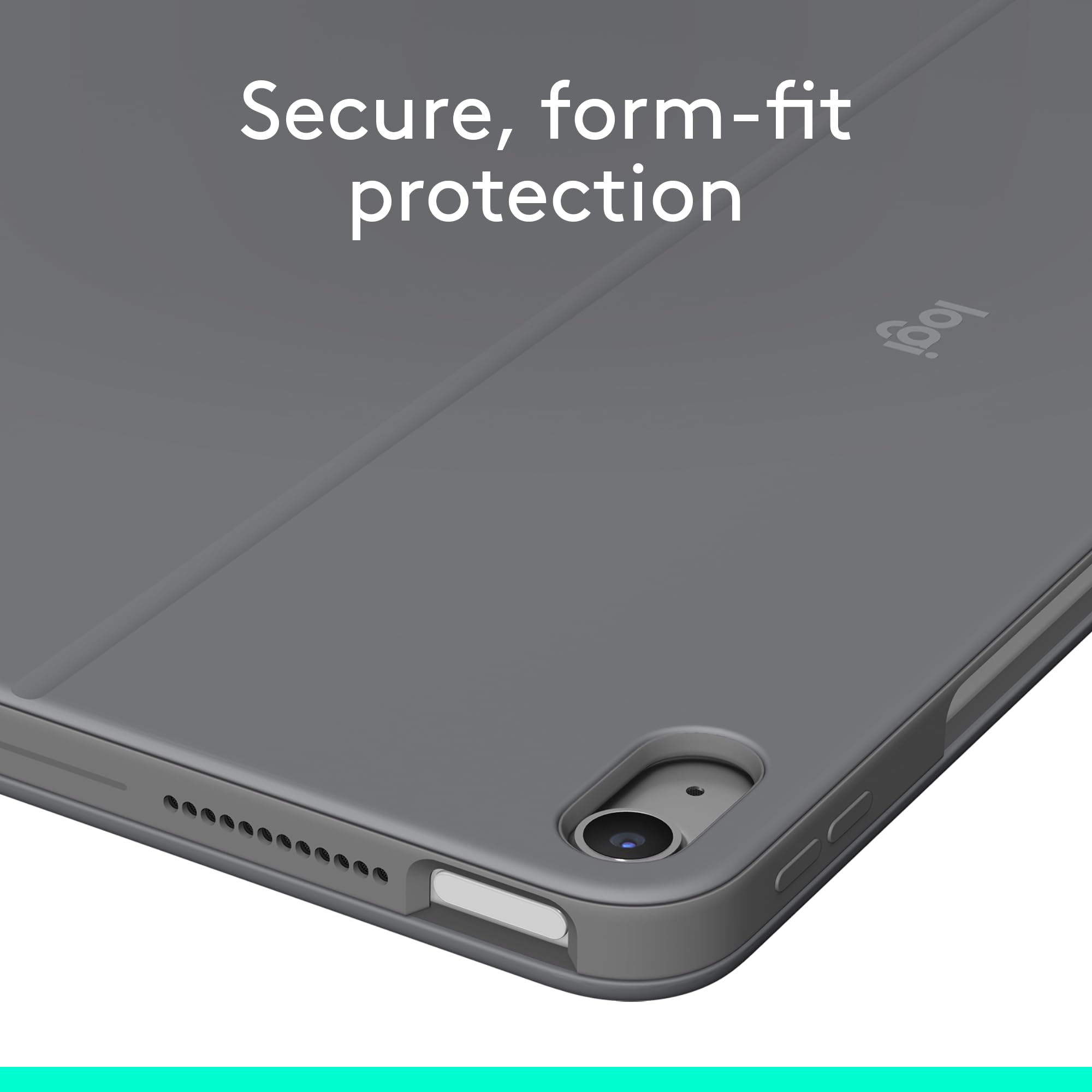 Open Box -  Logitech Combo Touch for iPad Air 13-inch (M2, 2024) - Detachable Backlit Keyboard Case (Oxford Grey)