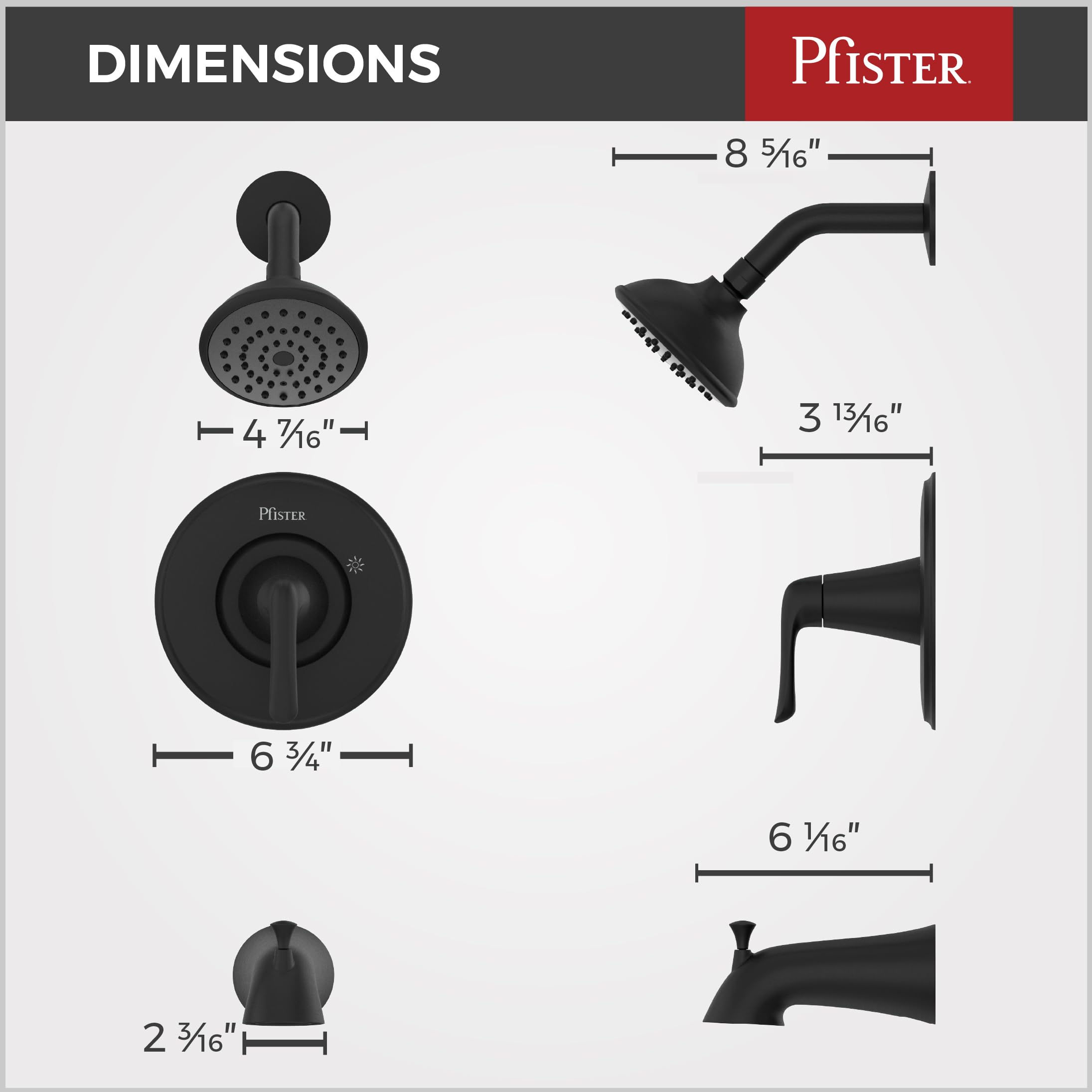 Open Box - Pfister 8P8-WS2-MALSSDB - Tub and Shower Showers