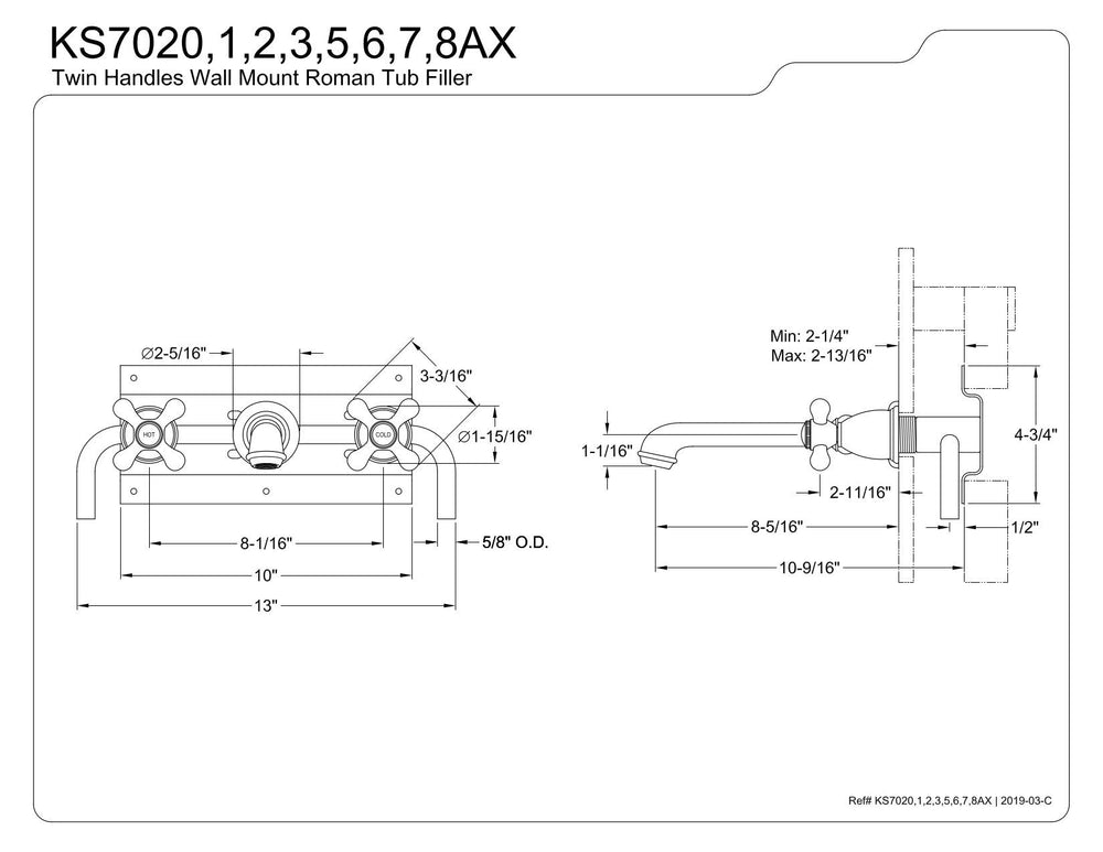 Open Box - Kingston Brass KS7027AX - Roman Tub Faucet