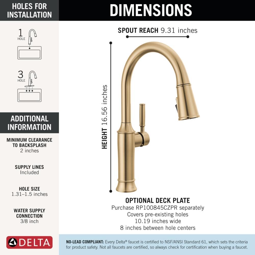 Open Box - Delta 9184-CZ-PR-DST - Kitchen Faucet