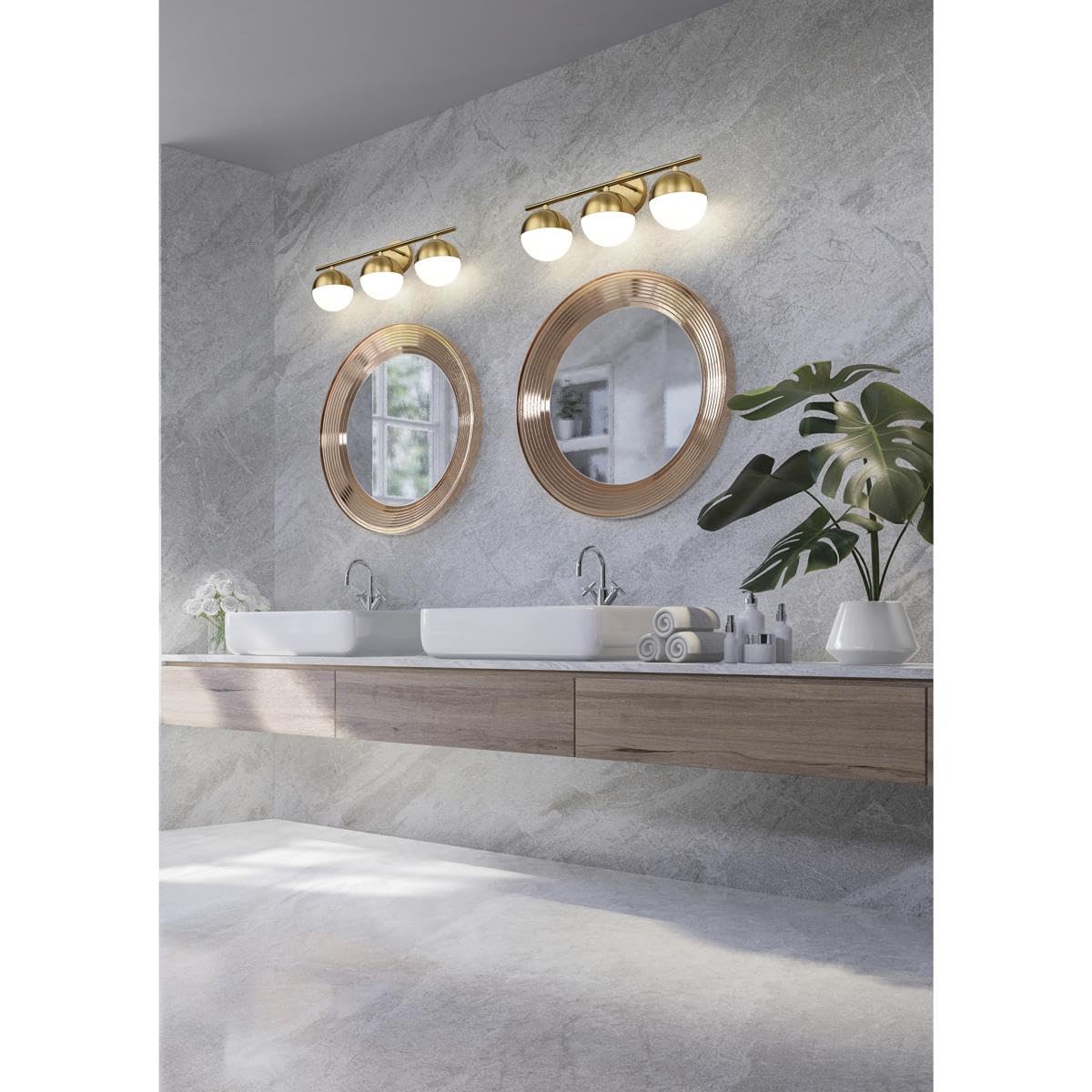 Open Box - Z-Lite 7517-3V-MGLD - Bathroom Fixtures Indoor Lighting