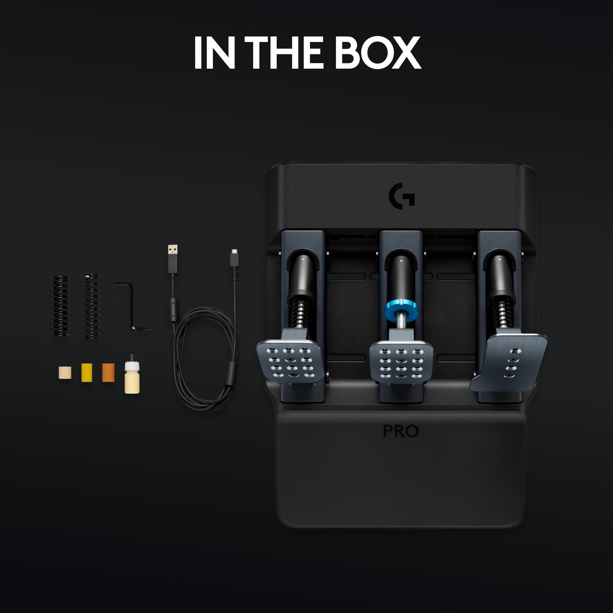 Refurbished - G PRO Racing Pedals-BLACK-USB-PEDAL 941-000186