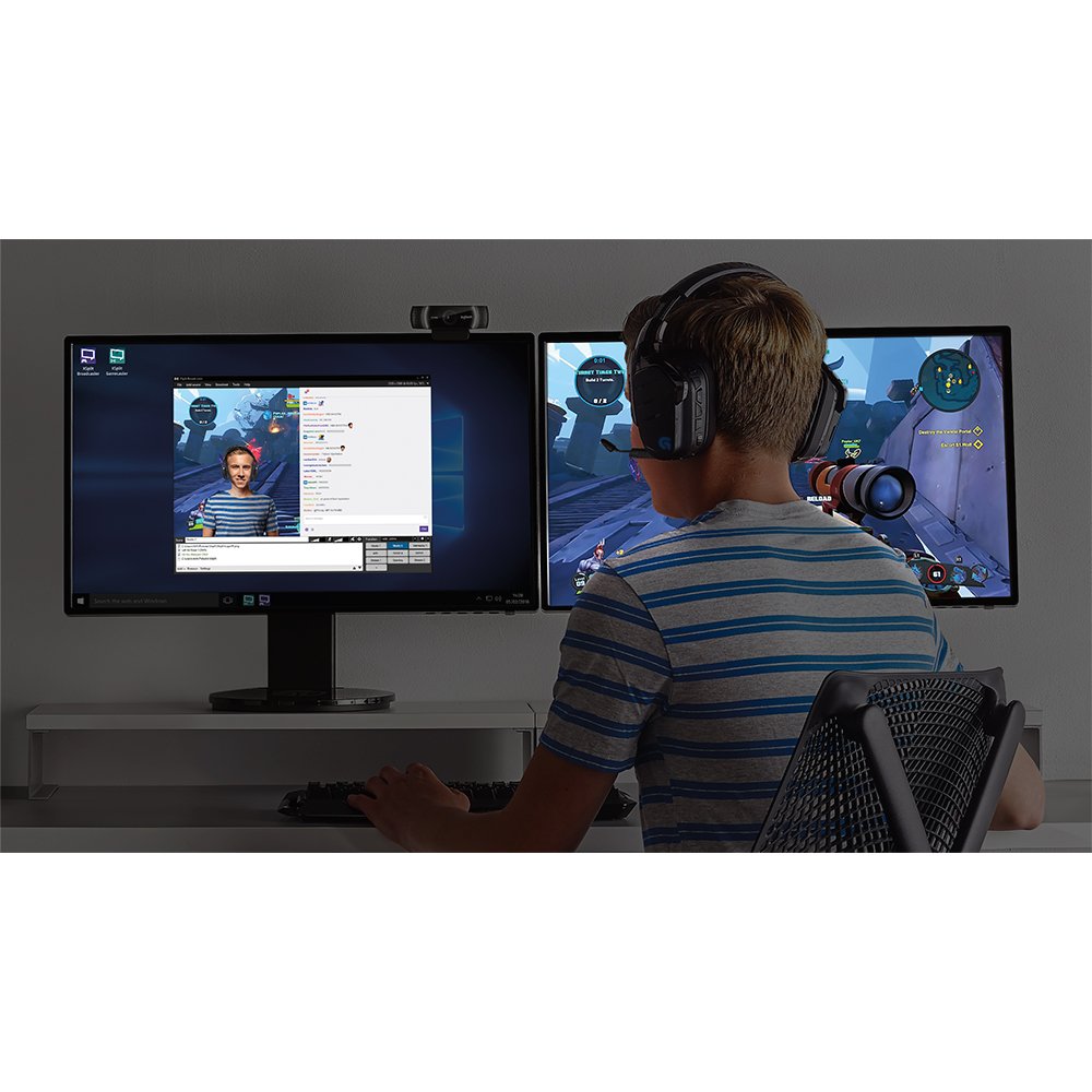 Refurbished - Logitech 1080p Pro Stream Webcam for HD Video Streaming and Recording at 1080p 30FPS