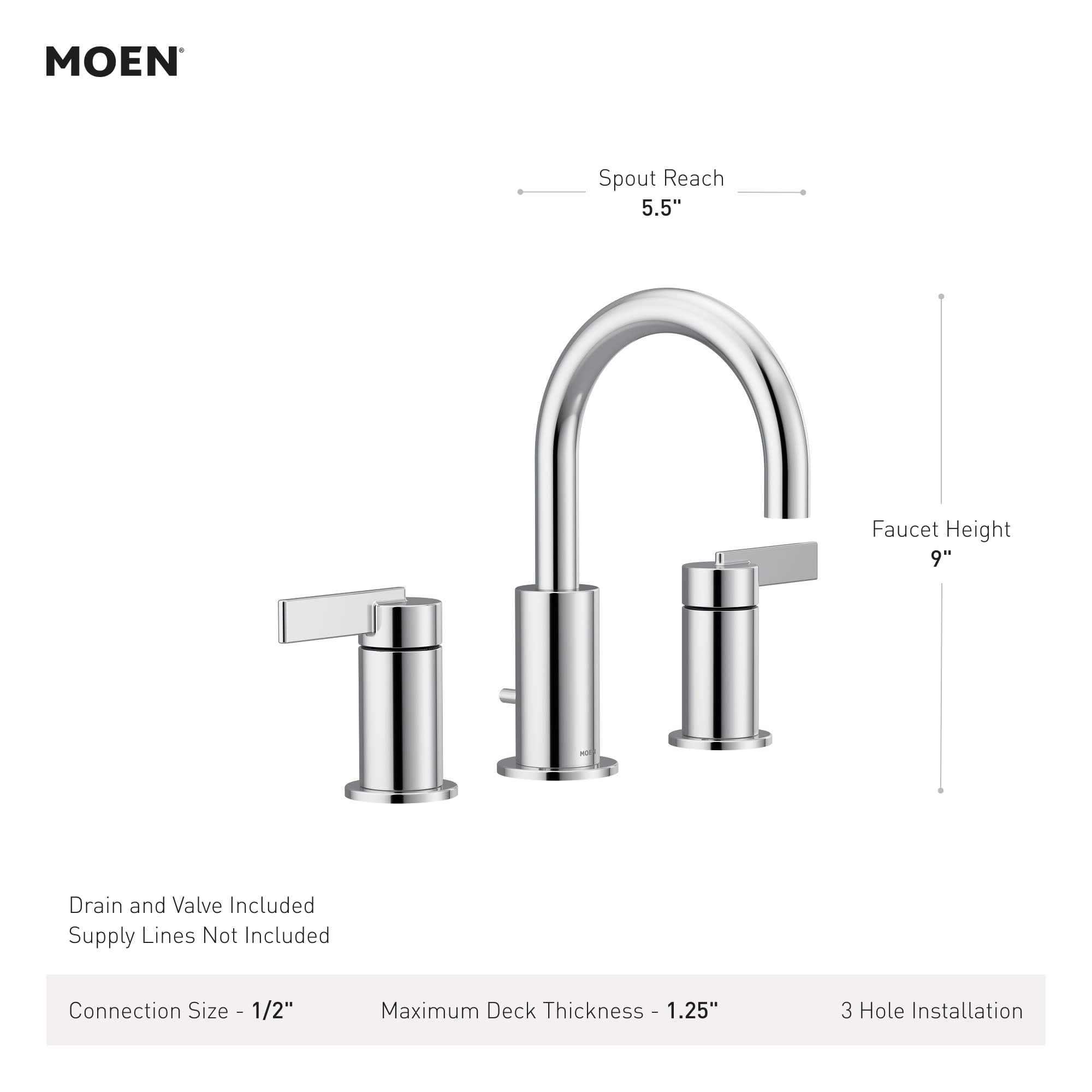 Open Box - Moen TV6222BL - Bathroom Sink Faucets Faucet