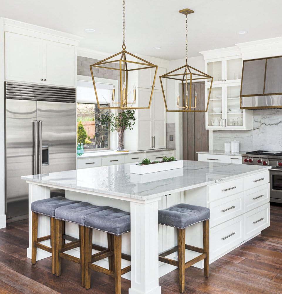 Open Box - Millennium Lighting 3244-VG 4 Light 16" Wide Pendant with Cage Frame and Candle Style Lights