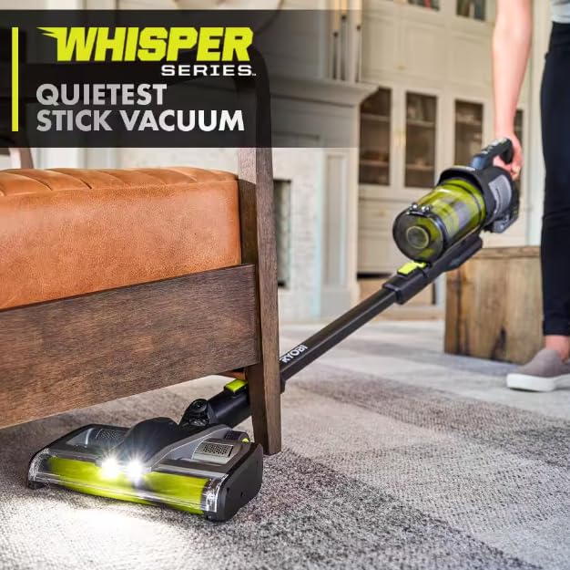 Open Box -  Ryobi ONE+ HP 18V Brushless Cordless Advanced WHISPER Series Stick Vacuum Kit with 4.0 Ah Battery and Charger