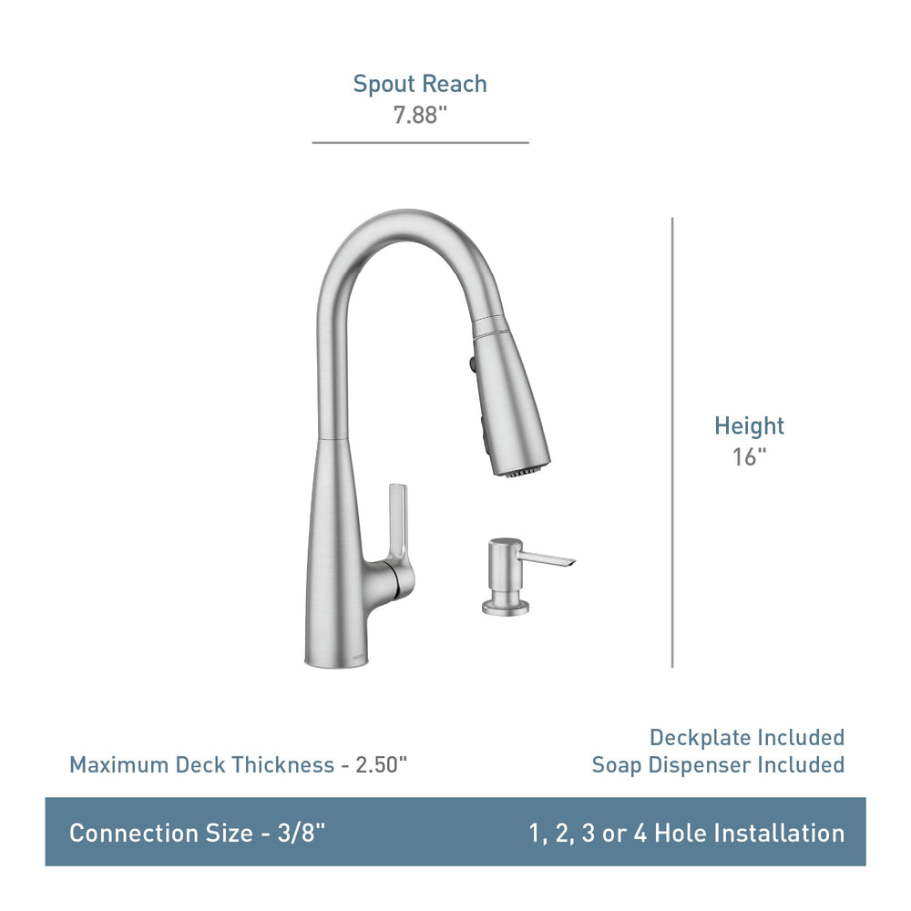 Open Box - Moen 87627EIBL - Kitchen Faucet