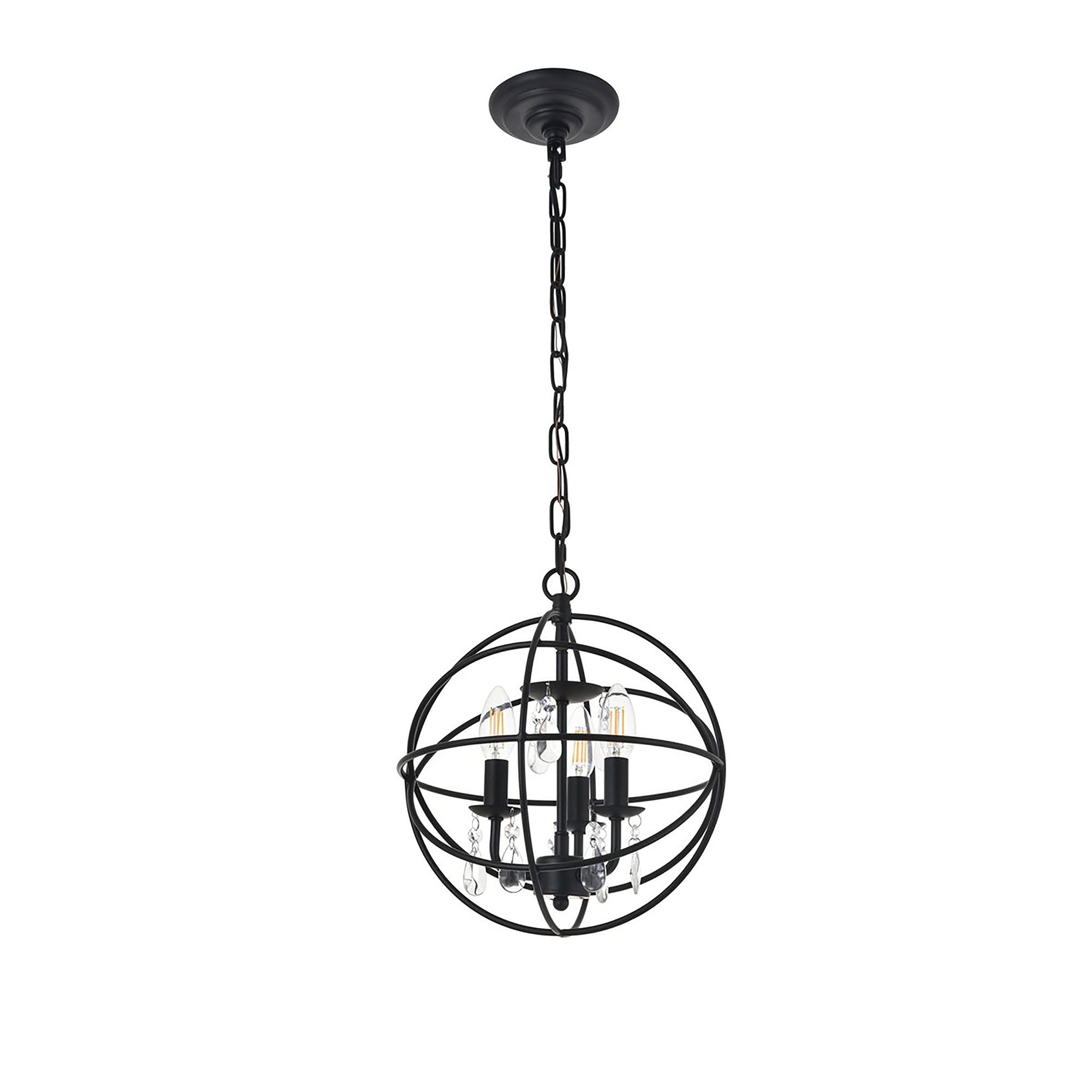 Open Box - Elegant Lighting LD5055D12MB - Pendants Indoor Lighting