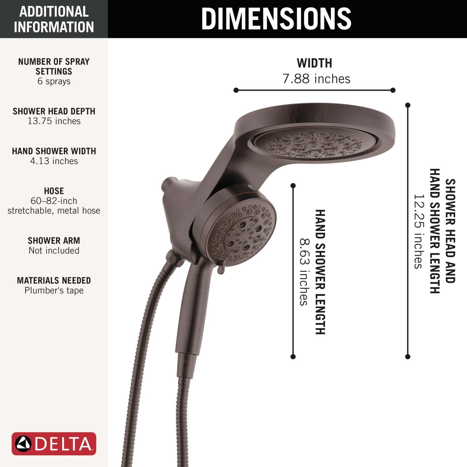 Open Box - Delta 56000-RB25 - Shower Heads Showers