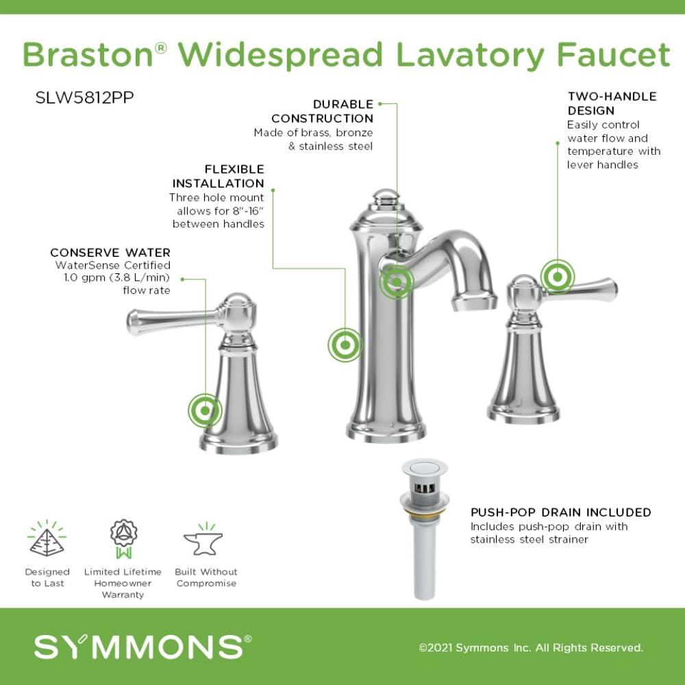 Open Box - Symmons SLW5812PP - Bathroom Sink Faucets Faucet