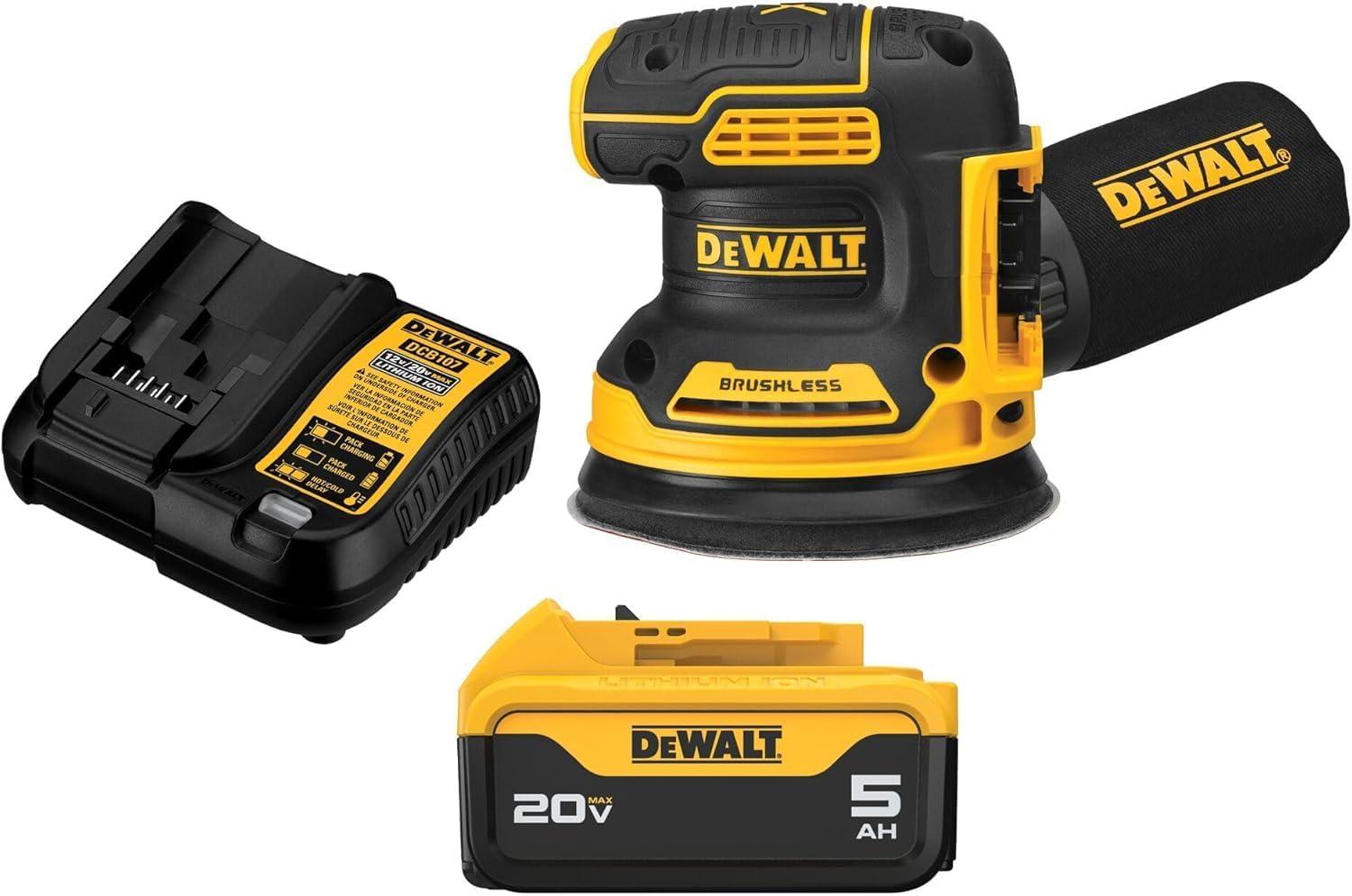 Open Box -  Dewalt-DCW210P1 DEWALT 20-Volt Brushless Variable Speed Cordless Random Orbital Sander (Battery Included)
