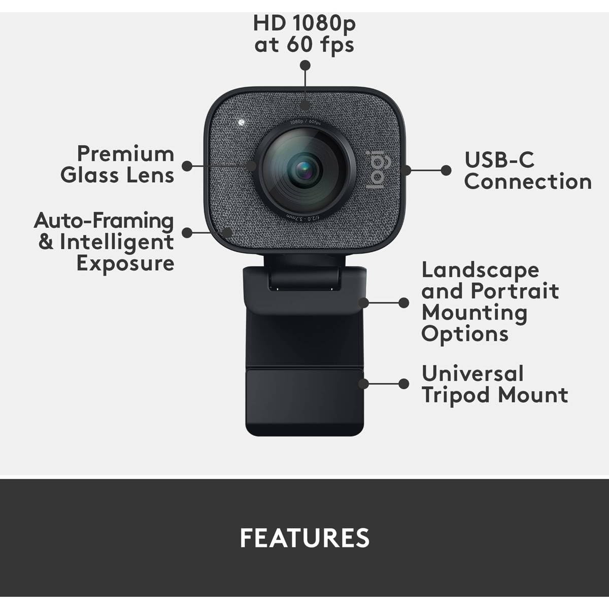 Refurbished - STREAMCAMPLUS WEBCAM GRAPHITE 097855153210