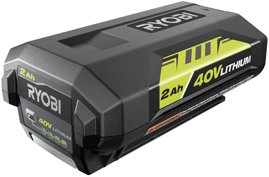 Open Box -  Ryobi 1003-966-407 40 Volt 2.0 Ah Lithium-Ion Slide  Battery with On-Board LED Fueal Gague