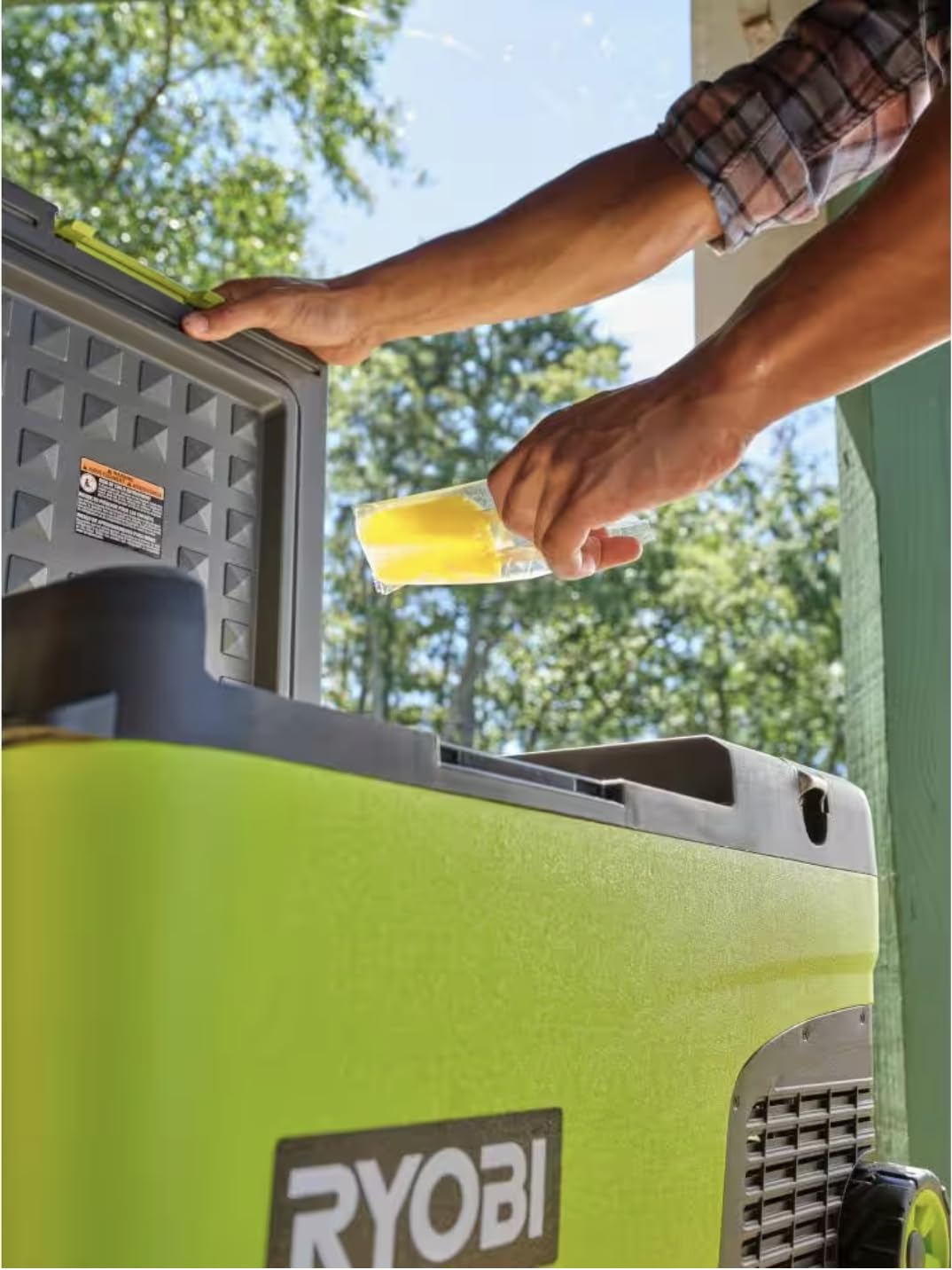 Open Box -  RYOBI ONE+ 18V 24 Qt. Hybrid Battery Powered Iceless Cooler (Tool Only), Green RYOBIBullseye Deals