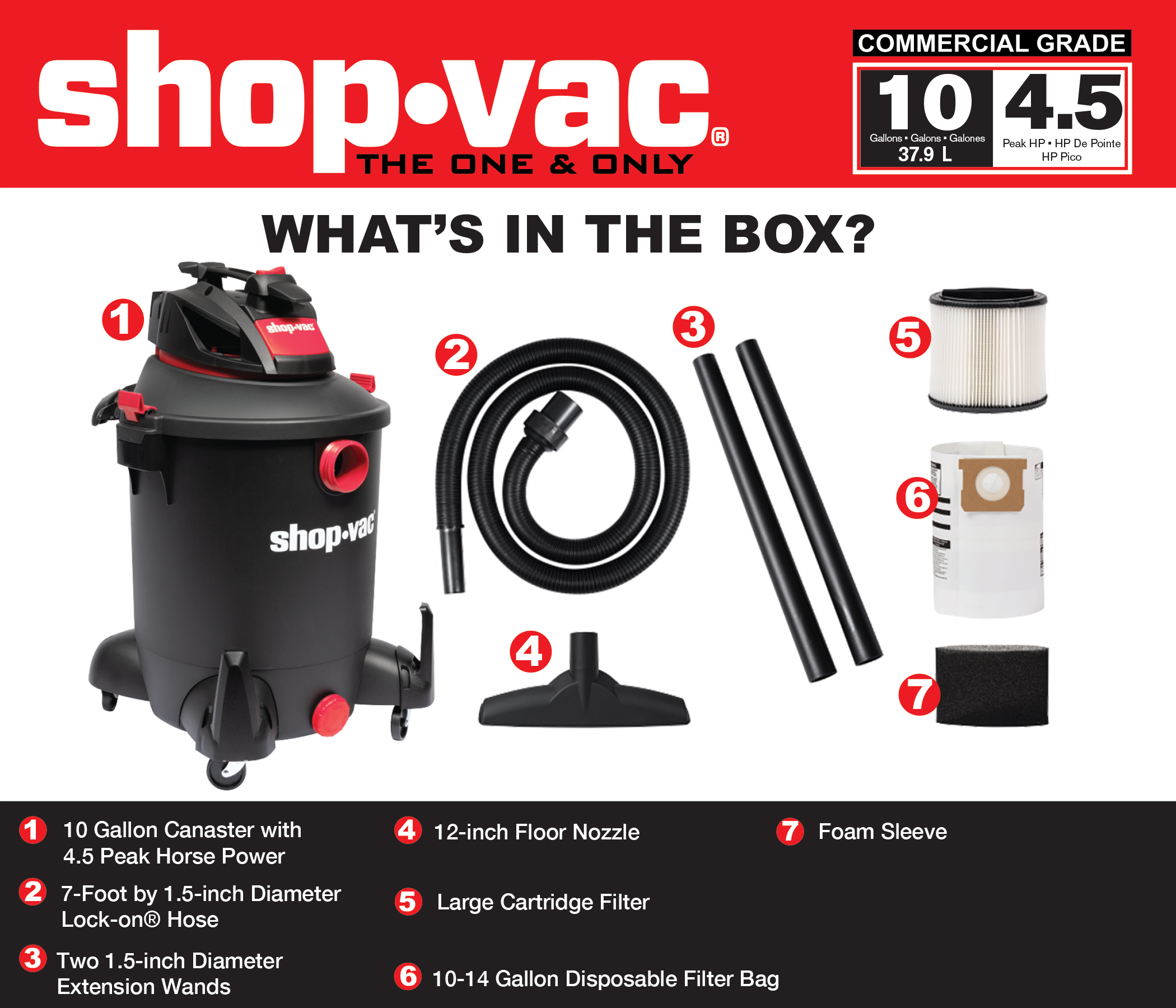 Shop-Vac 6-Gallon 3.5 HP Corded Wet/Dry Shop Vacuum with Accessories Included Shop-VacBullseye Deals