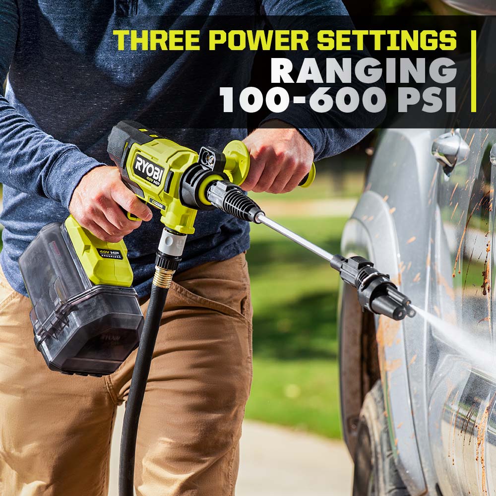 Open Box -  RYOBI 40V HP Brushless EZClean 600 PSI 0.7 GPM Cold Water Electric Power Cleaner (Tool-Only)