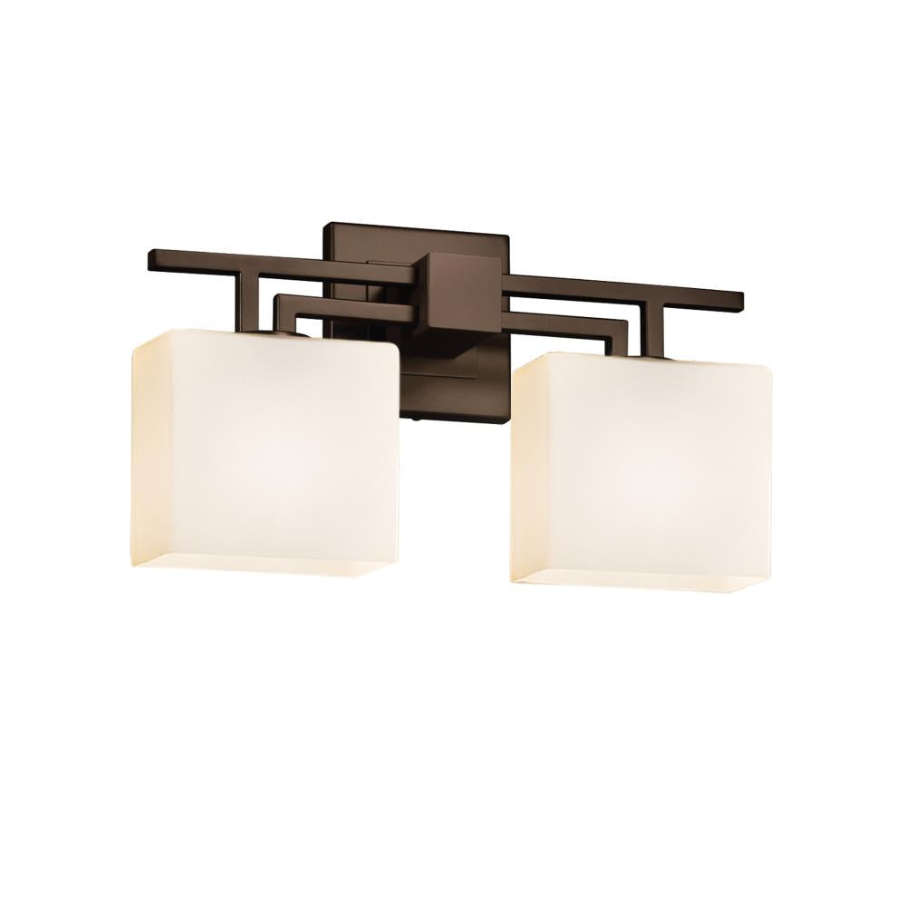 Open Box - Justice Design Group FSN-8702-55-OPAL-CROM Fusion 16" Aero 2 Light Vanity Light