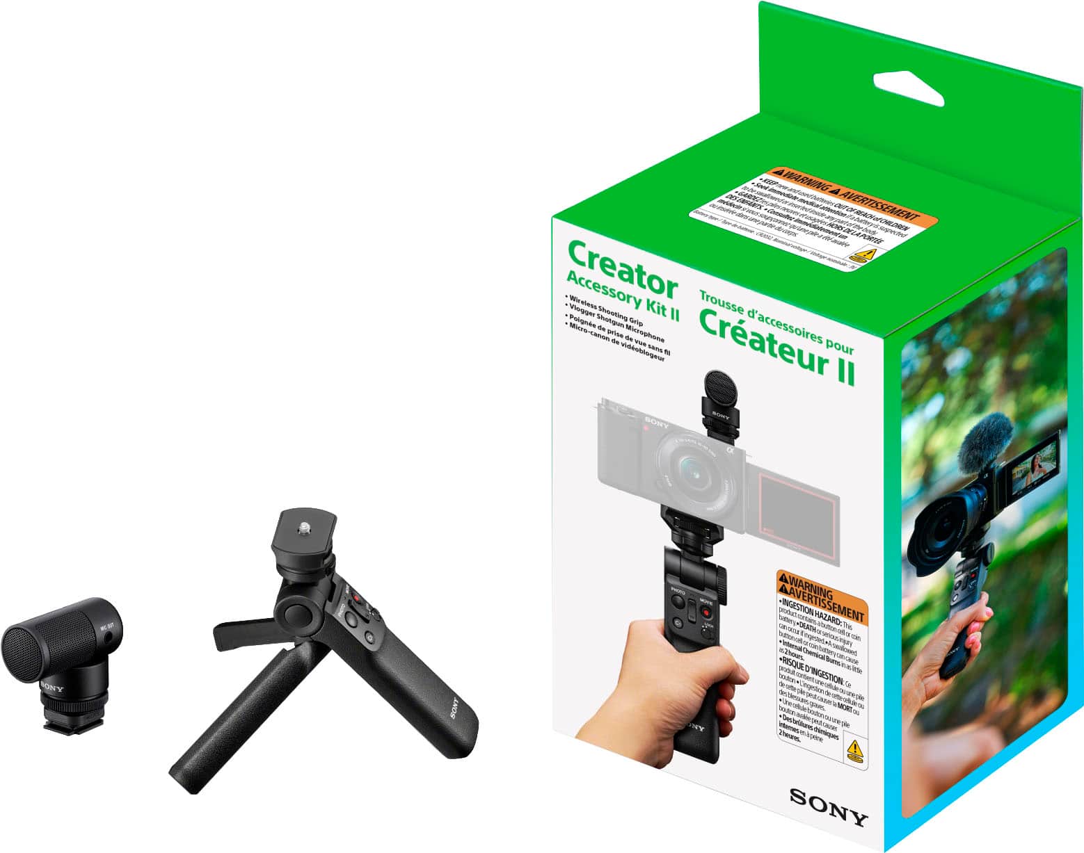 Certified Refurbished - Sony - Creator Accessory Kit II - Black - ACCVC2