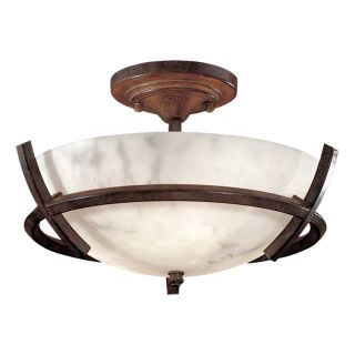 Open Box - Minka Lavery 687-14 3 Light 14" Width Semi-Flush Ceiling Fixture from the Calavera Collection
