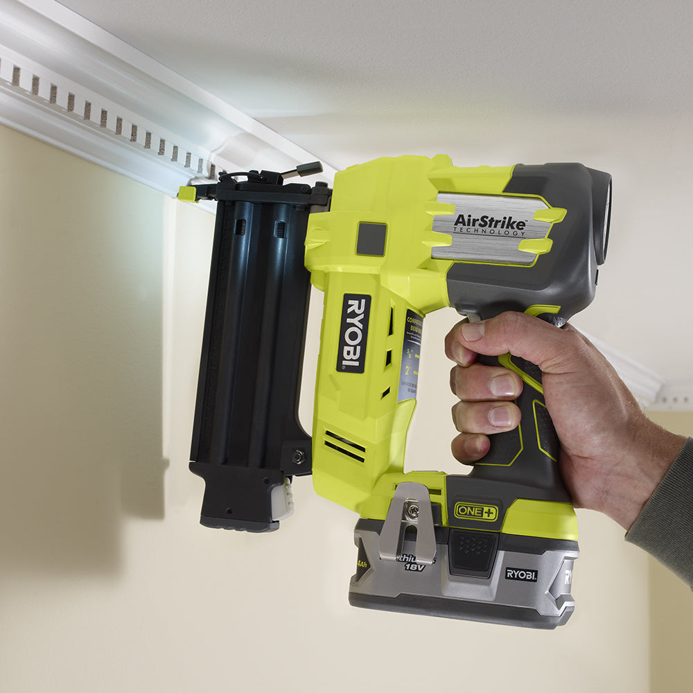 Open Box -  RYOBI P320 18-Gauge Cordless Brad Nailer (Tool-Only) 18-Volt ONE+ AirStrike RYOBIBullseye Deals