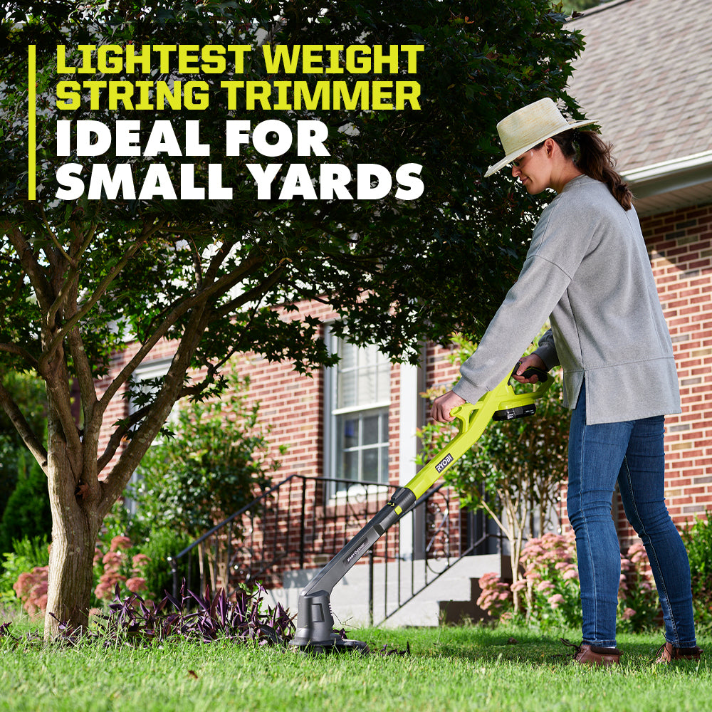Open Box - RYOBI ONE+ 18V 10 in. Cordless Battery String Trimmer/Edger with 2.0 Ah Battery and Charger