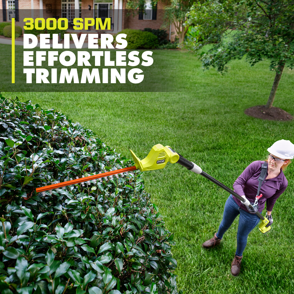 Open Box -  RYOBI ONE+ 18V 18in. Cordless Battery Pole Hedge Trimmer (Tool Only)