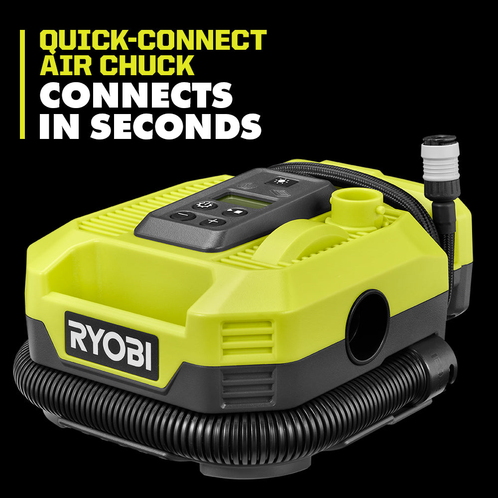 Open Box -  RYOBI ONE+ 18V Cordless Dual Function Inflator/Deflator(Tool Only)