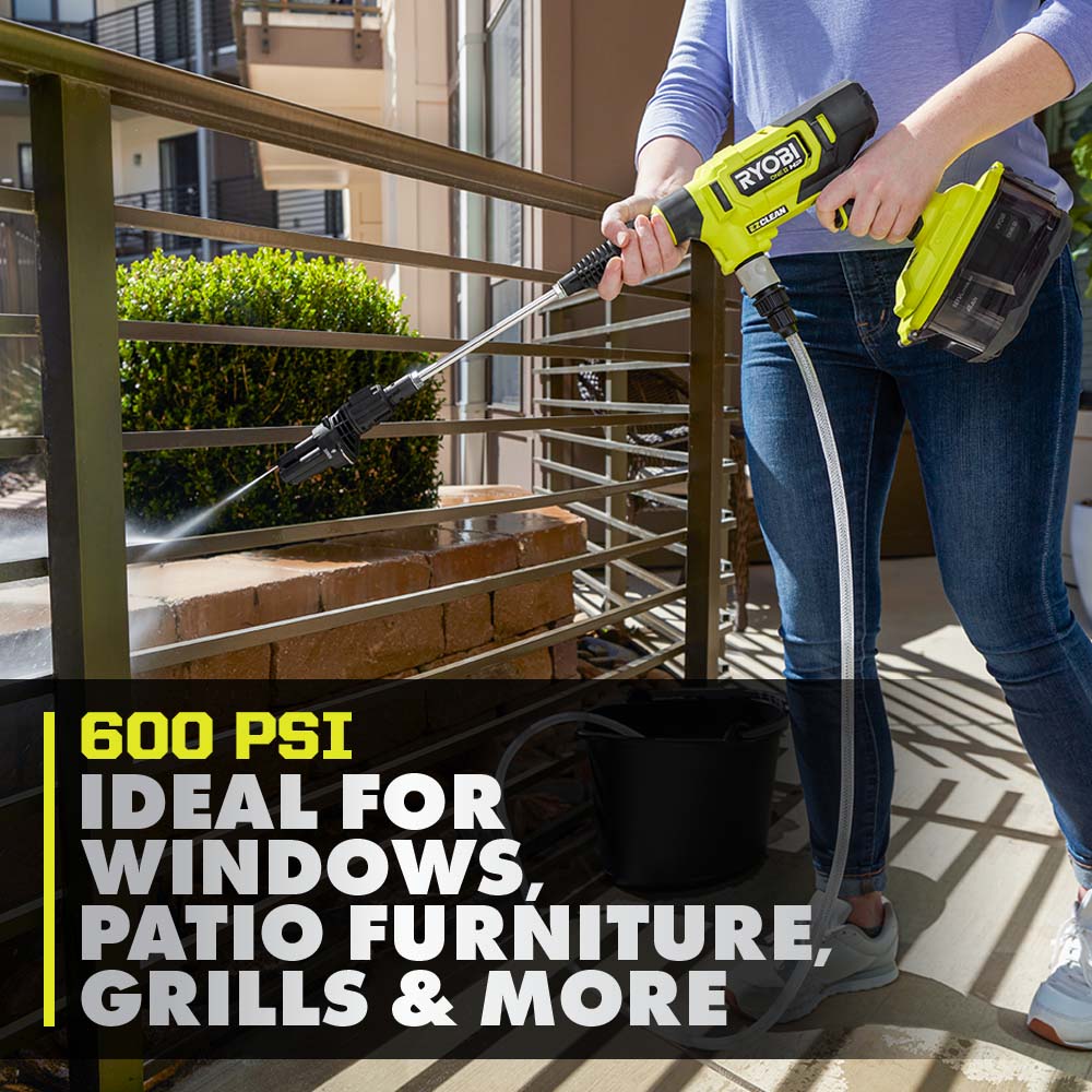 Open Box -  RYOBI ONE+ HP 18V Brushless EZClean 600 PSI 0.7 GPM Cordless Cold Water Power Cleaner (Tool Only) RYOBIBullseye Deals