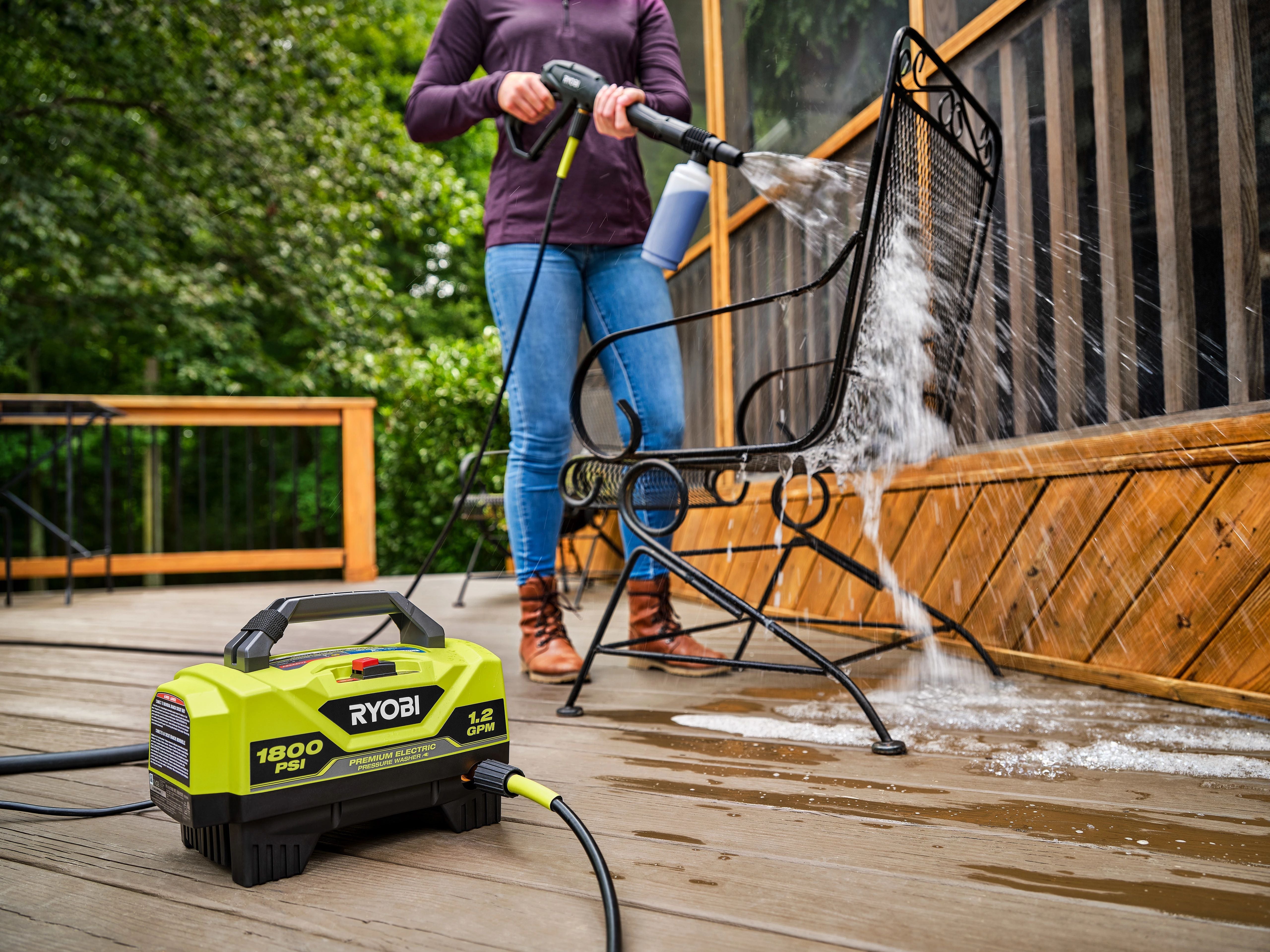 Open Box -  RYOBI 1800 PSI 1.2 GPM Cold Water Electric Pressure Washer RYOBIBullseye Deals