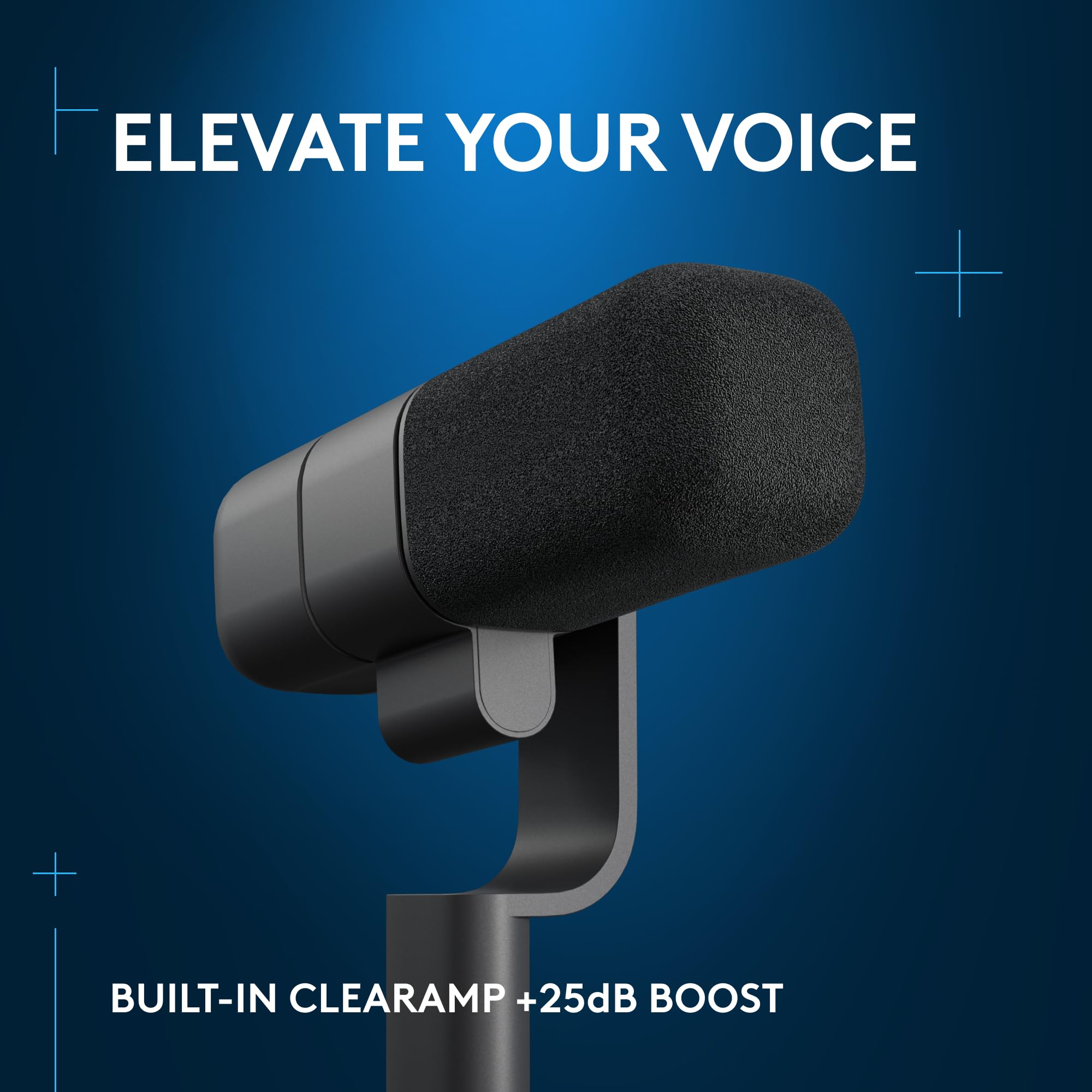 Refurbished - Logitech G Yeti Studio Active Dynamic XLR Broadcast Microphone - ClearAmp Preamp & Shockmount (Black)