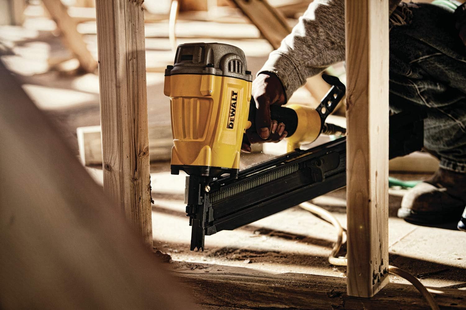 Open Box -  DEWALT DWF83WW Pneumatic 28-Degree Framing Nailer DEWALTBullseye Deals