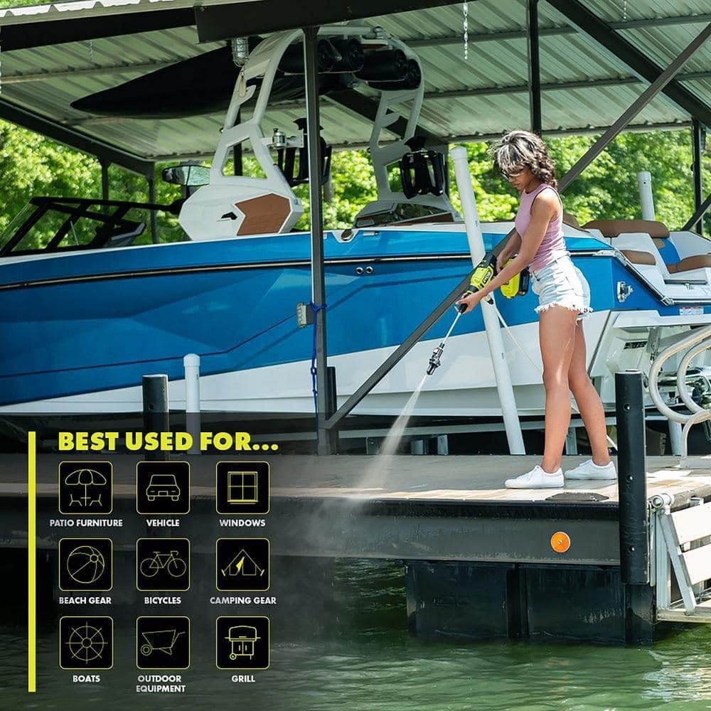 Open Box -  RYOBI ONE+ HP 18V Brushless EZClean 600 PSI 0.7 GPM Cordless Cold Water Power Cleaner (Tool Only)