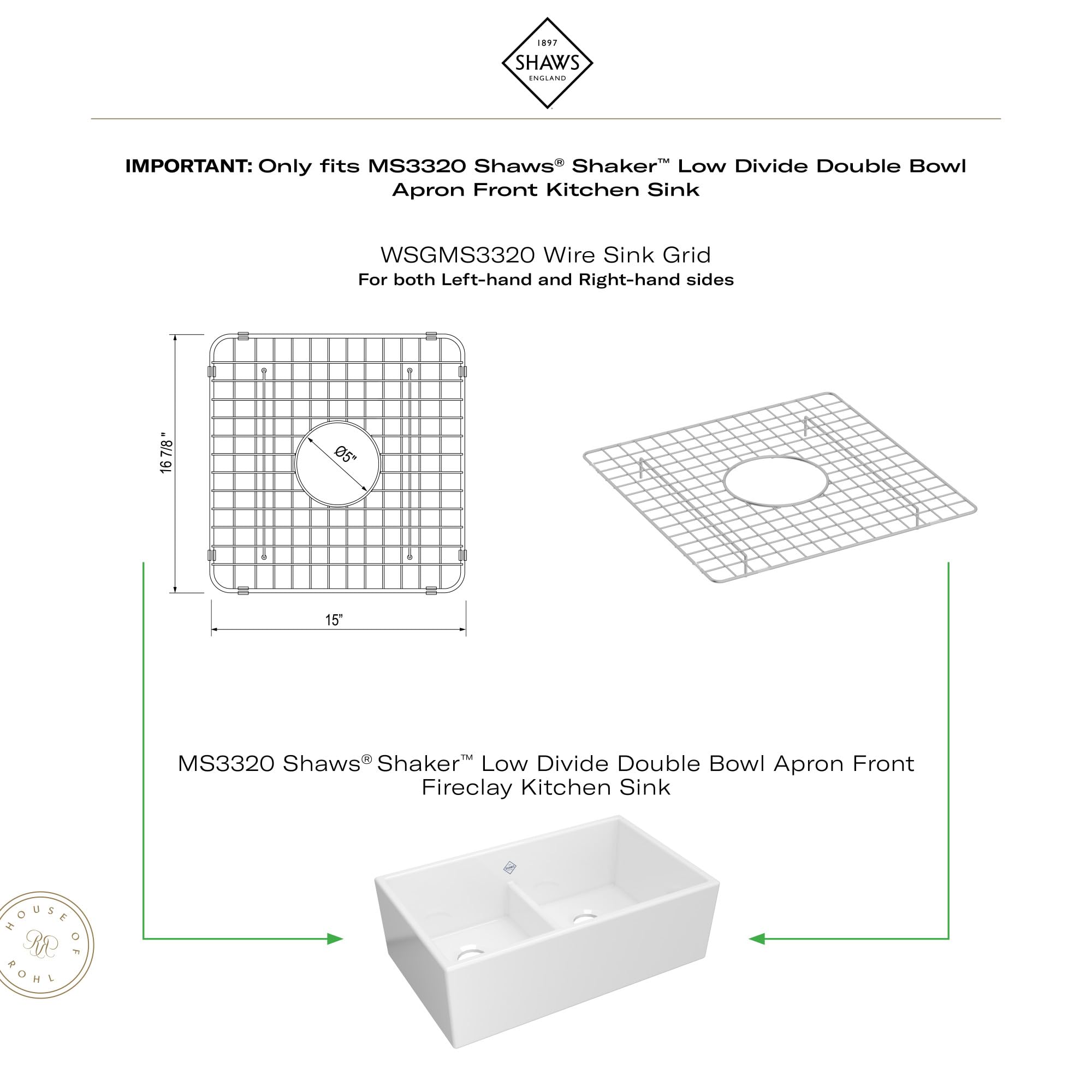 Open Box - Shaws WSGMS3320SS - Kitchen Sink Accessories Sink Accessories and Parts