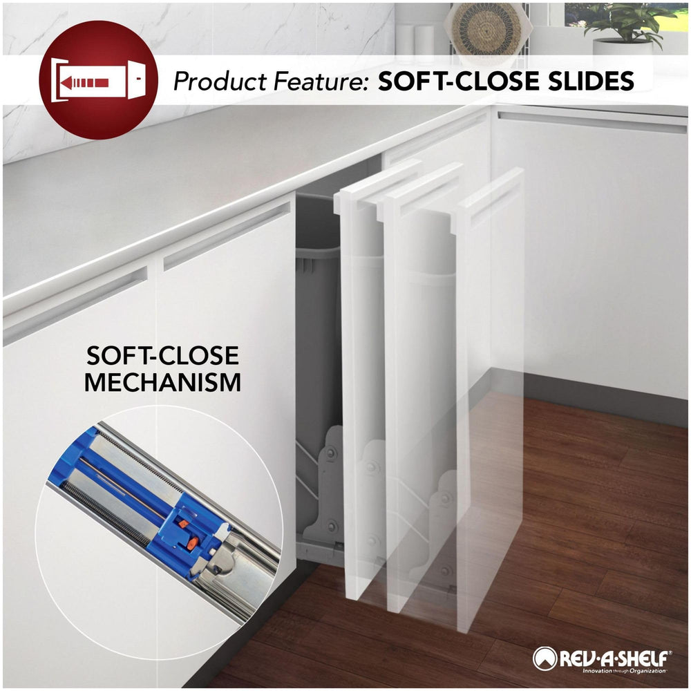 Open Box - Rev-A-Shelf 5750-14 CR 5700 Series 14.75" Wide by 58.25" Tall Four Tier Pull Out Base Cabinet Organizer