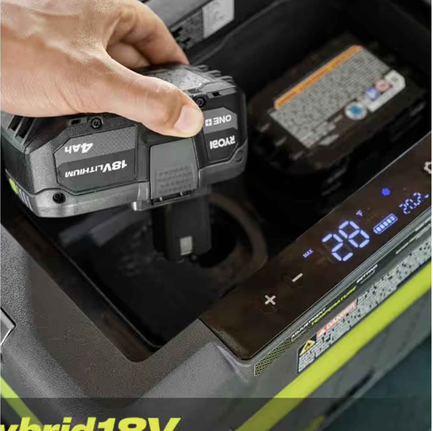 Open Box -  RYOBI ONE+ 18V 24 Qt. Hybrid Battery Powered Iceless Cooler (Tool Only), Green RYOBIBullseye Deals