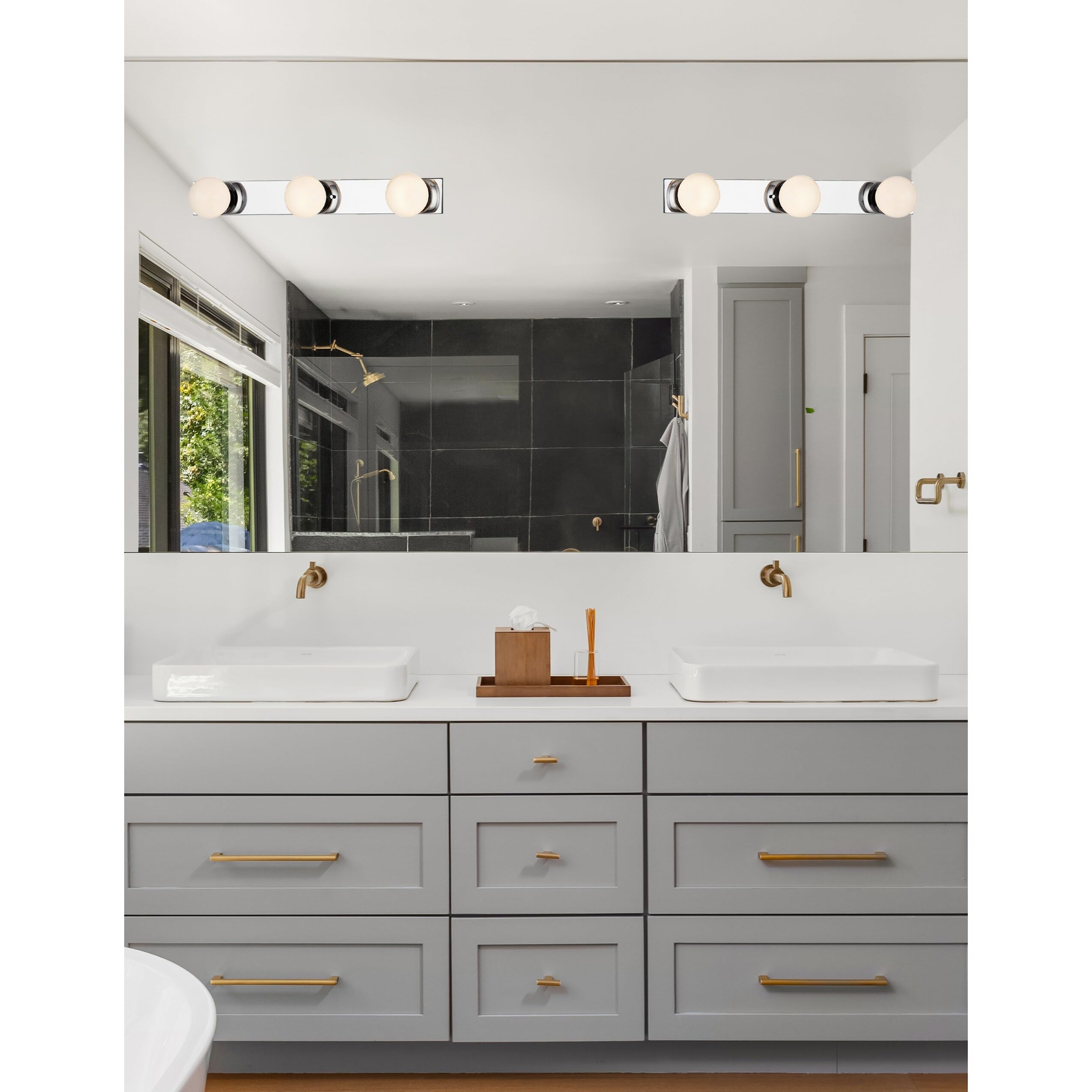 Open Box - Justice Design Group FSN-4043-CLOP-BRSS - Bathroom Fixtures Indoor Lighting