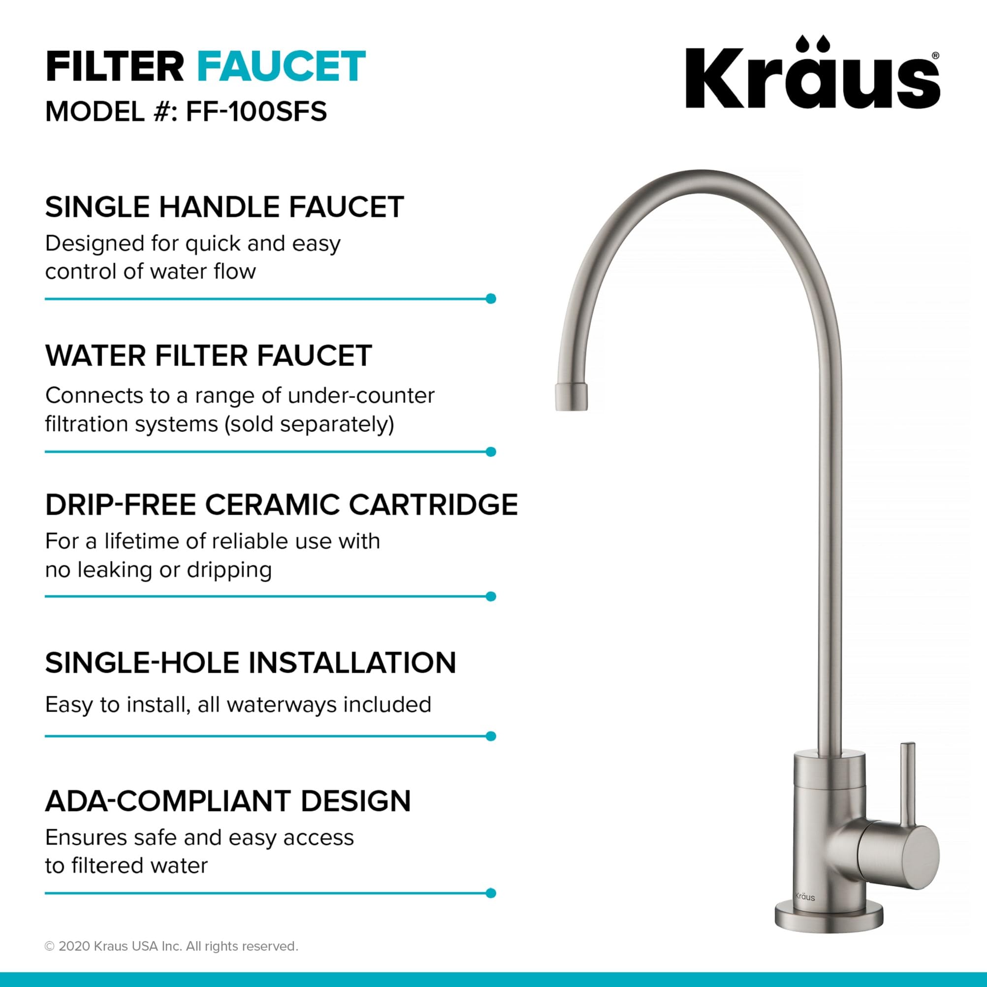 Open Box - Kraus KPF-2620-FF-100SFS - Kitchen Faucet