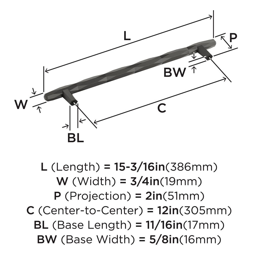 Open Box - Amerock BP55502BBR - Pulls Cabinet Hardware