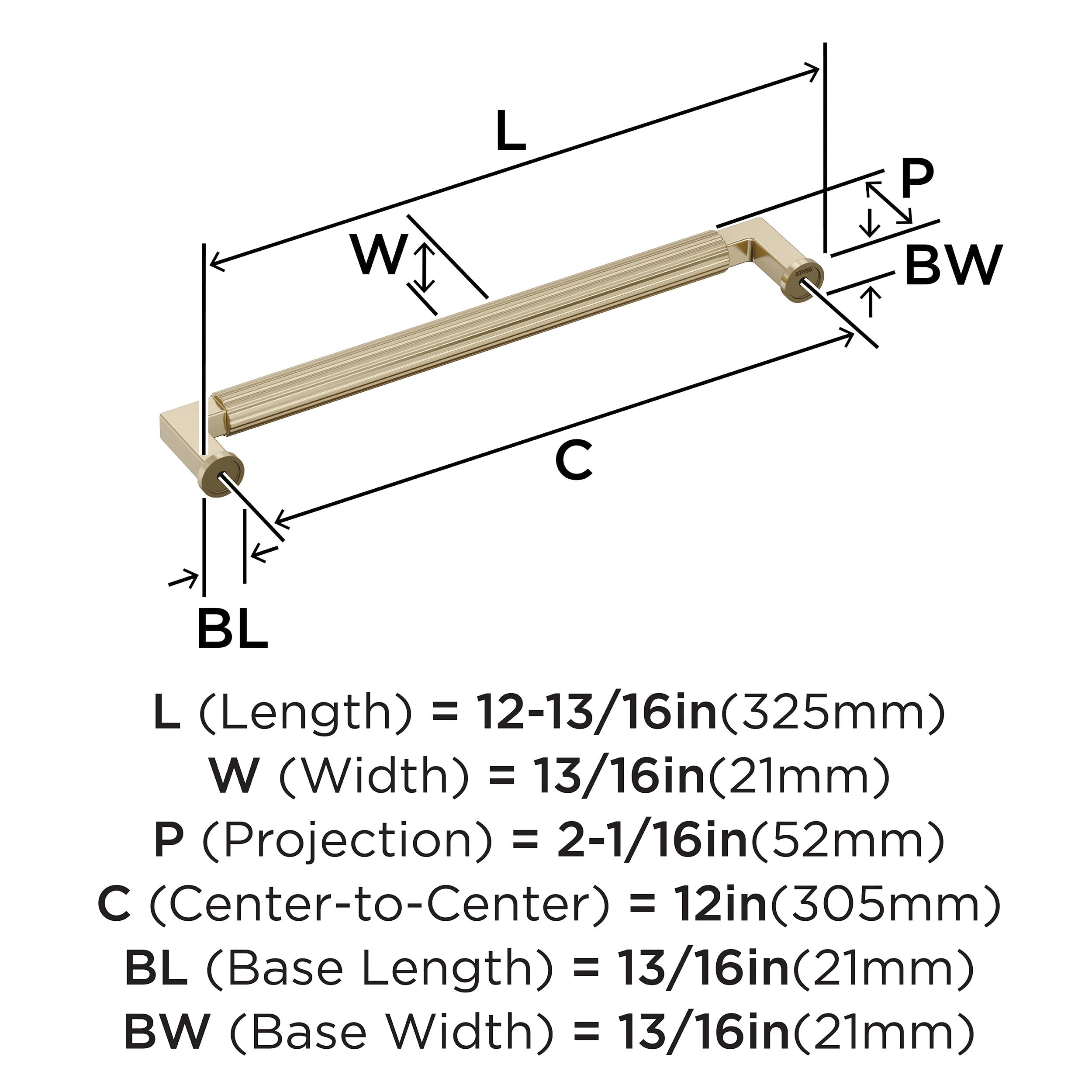 Open Box - Amerock BP37650BBZ - Pulls Cabinet Hardware