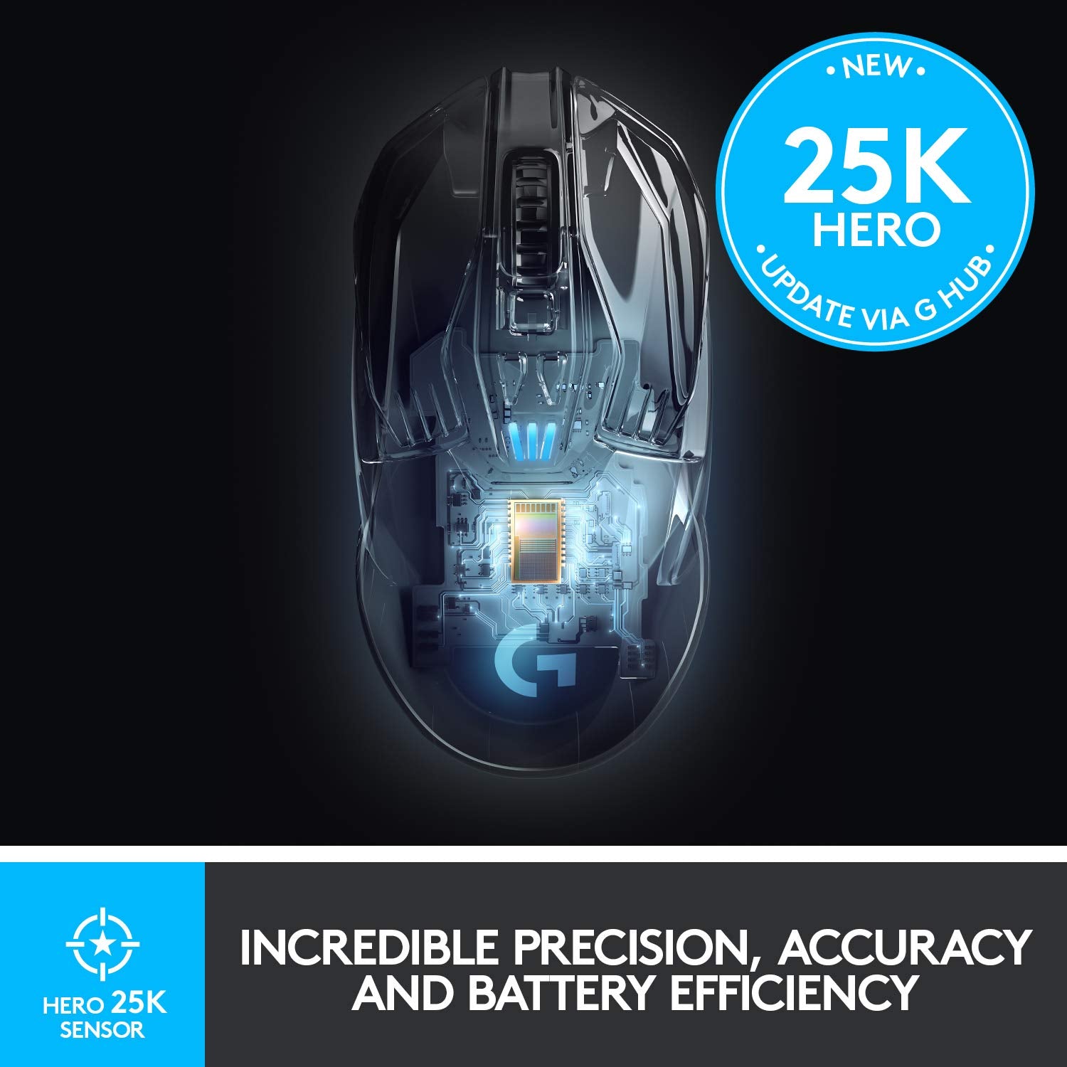 Refurbished - G903 LIGHTSPEED Gaming Mouse with HERO 25K sensor-2.4GHZ- 910-005670